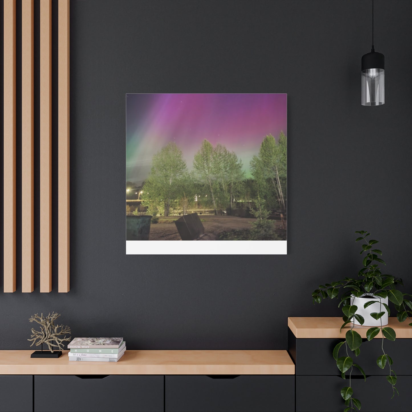 Quesnel BC northern lights 2 Matte Canvas