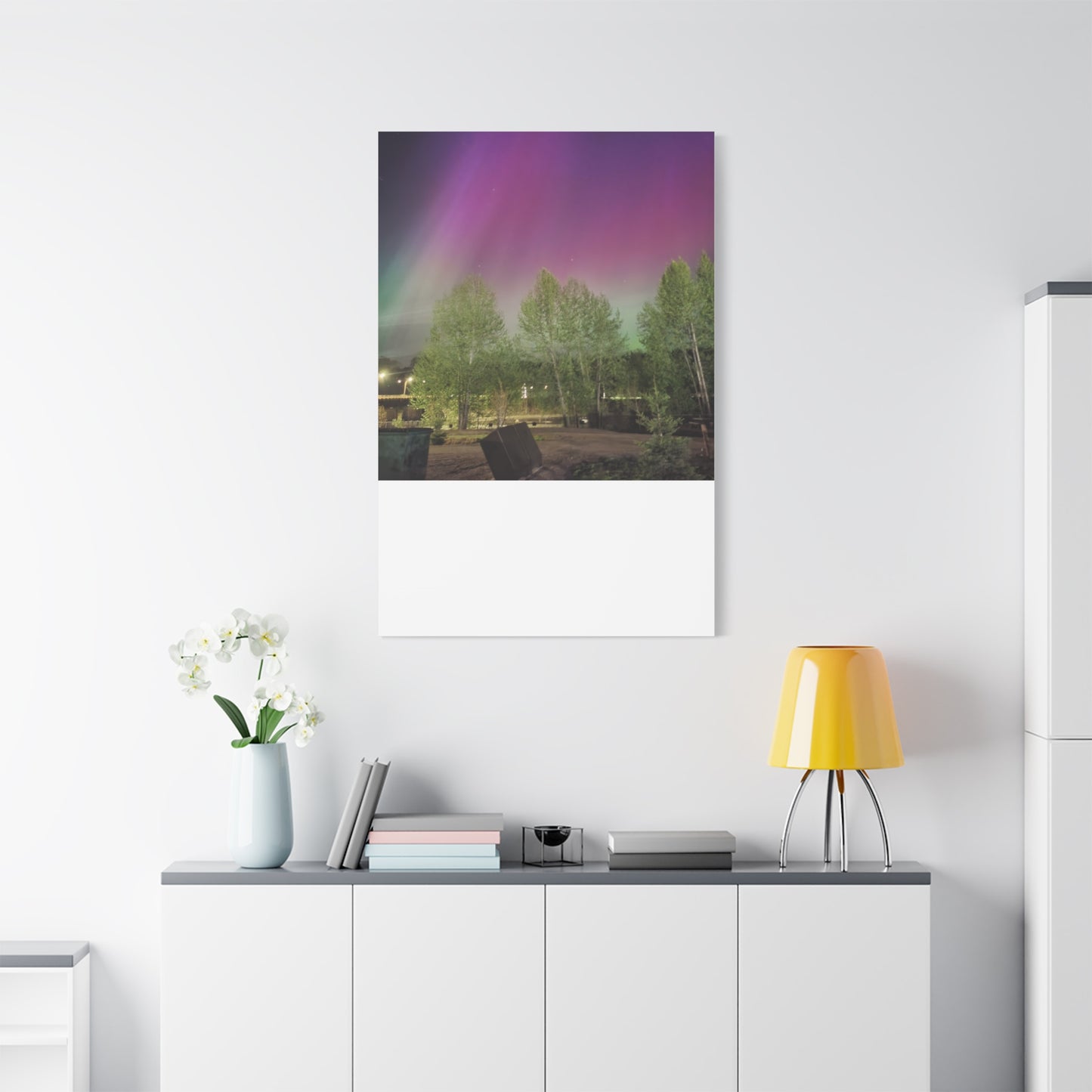 Quesnel BC northern lights 2 Matte Canvas