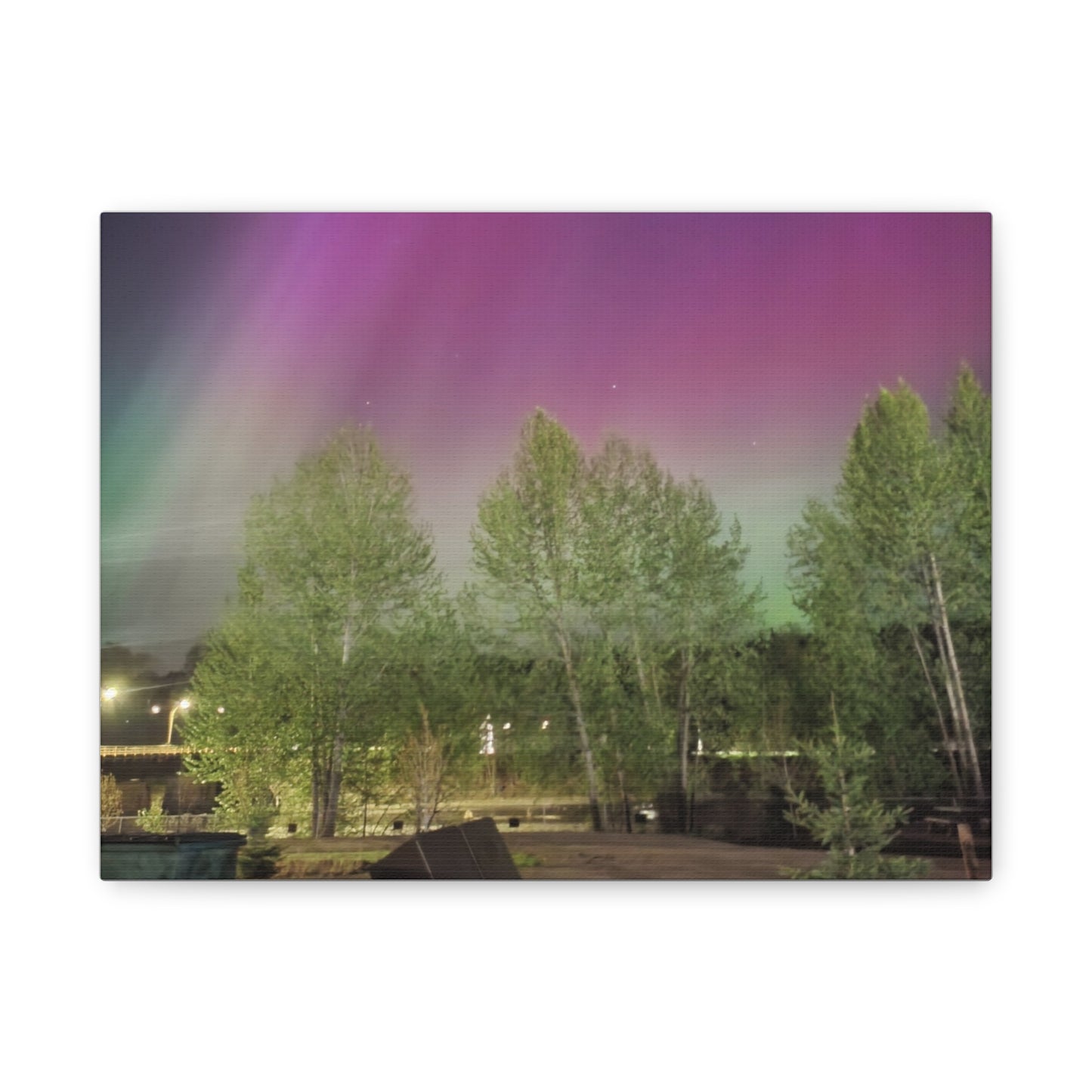 Quesnel BC northern lights 2 Matte Canvas