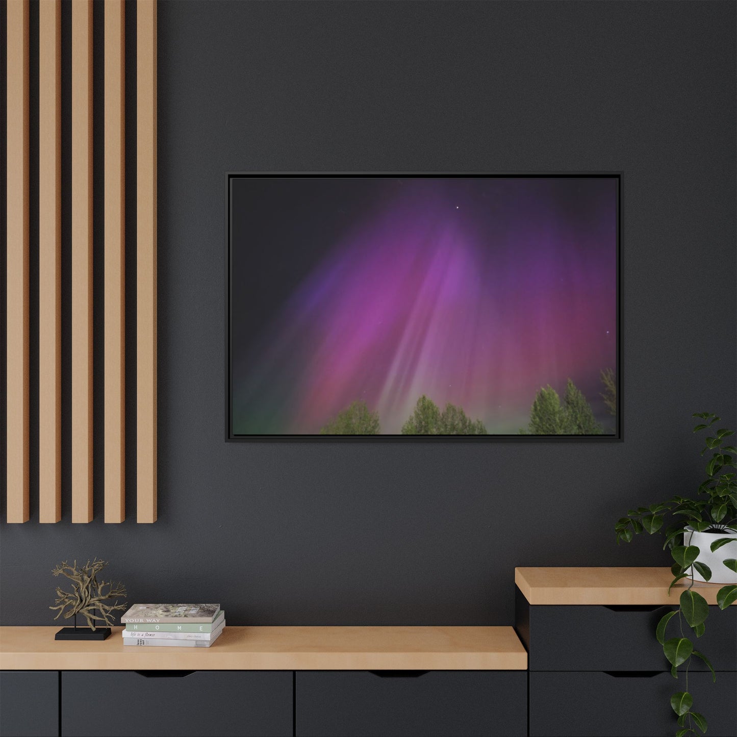 Quesnel BC northern lights Matte Canvas,
