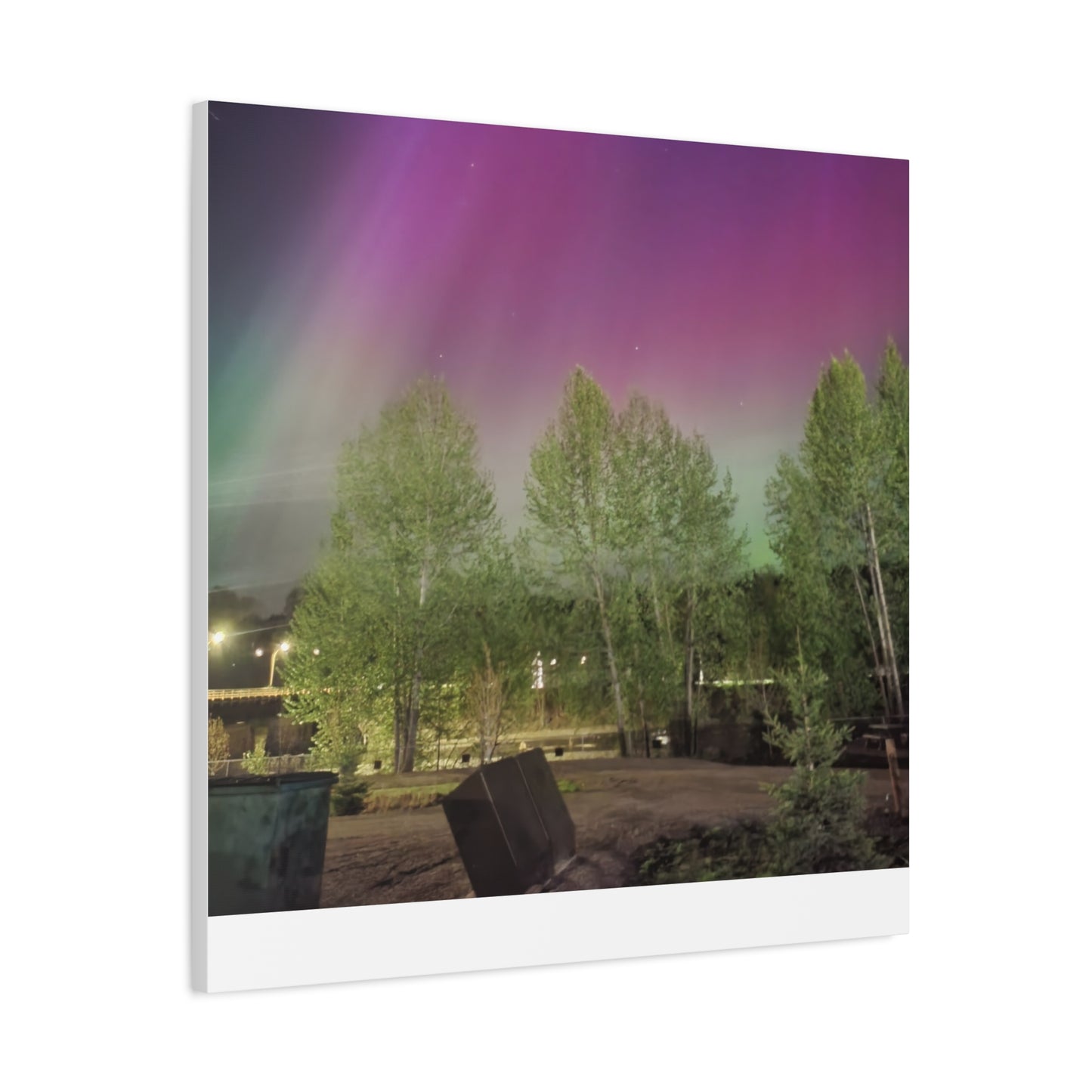 Quesnel BC northern lights 2 Matte Canvas