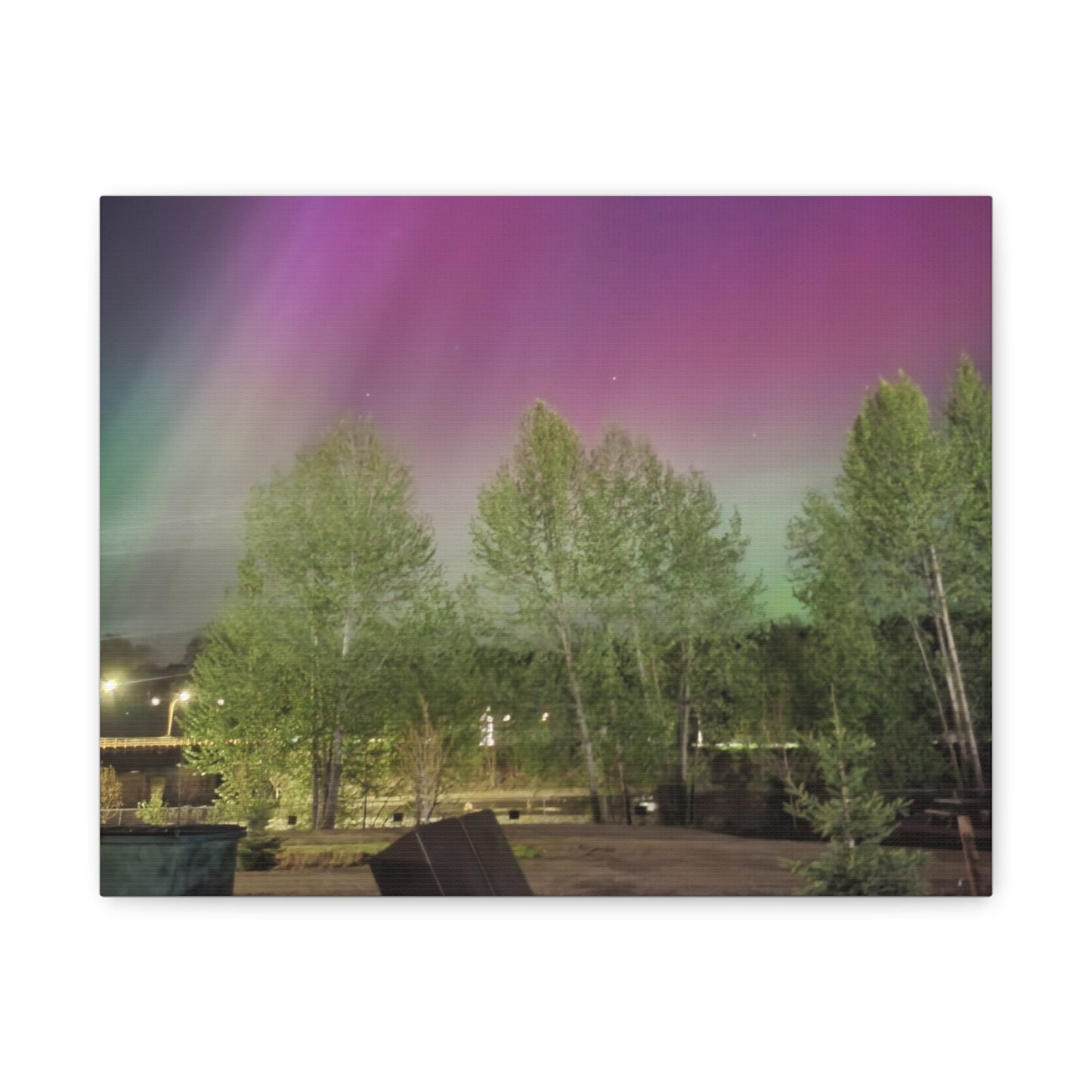 Quesnel BC northern lights 2 Matte Canvas