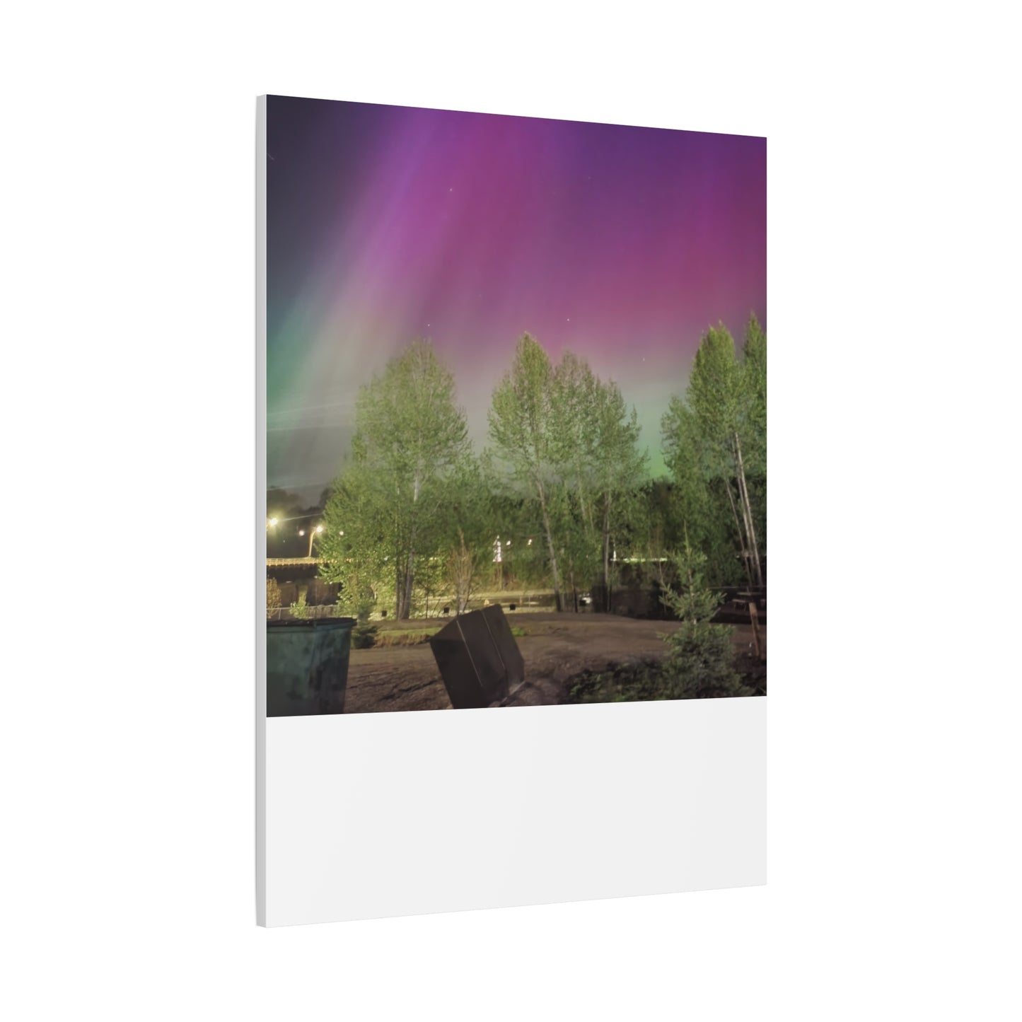 Quesnel BC northern lights 2 Matte Canvas