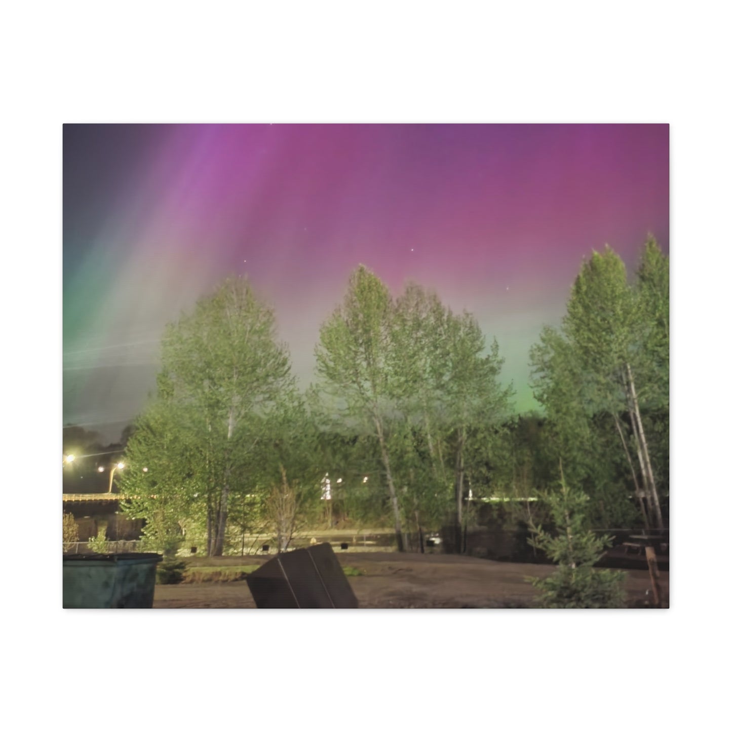 Quesnel BC northern lights 2 Matte Canvas