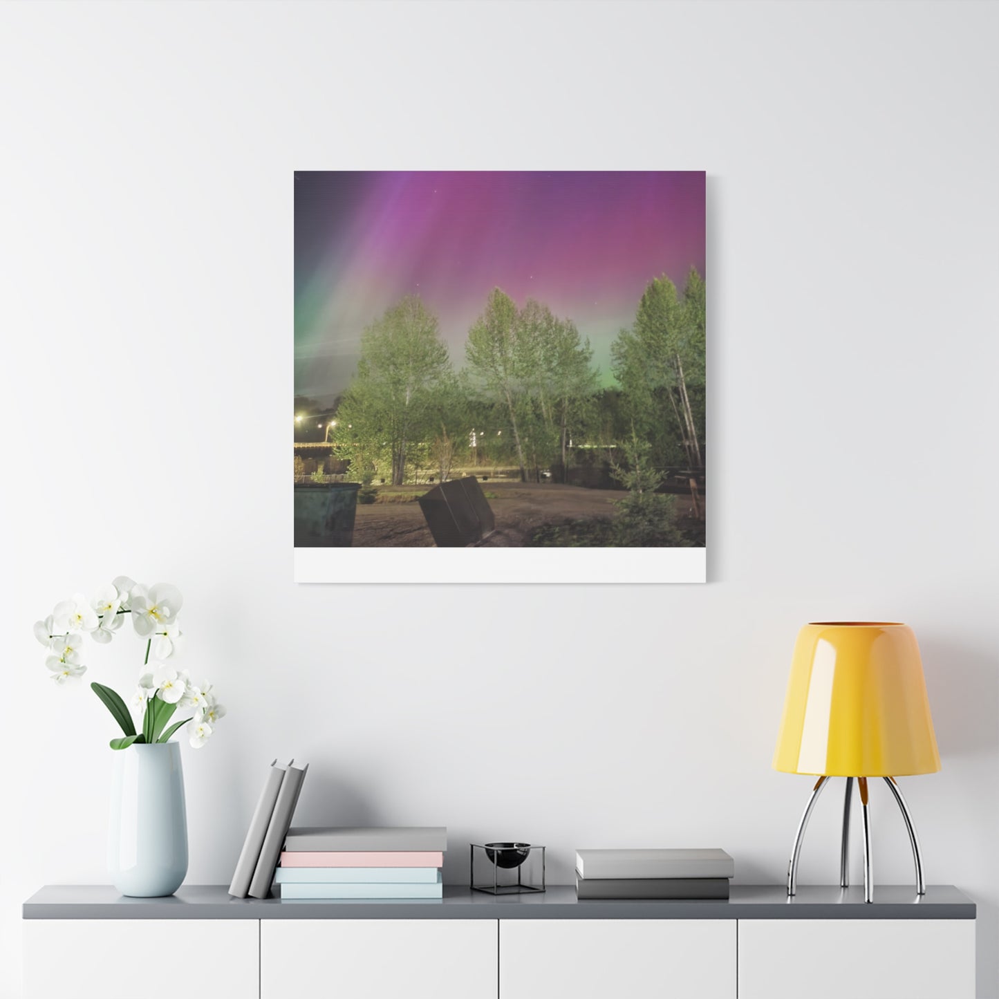 Quesnel BC northern lights 2 Matte Canvas