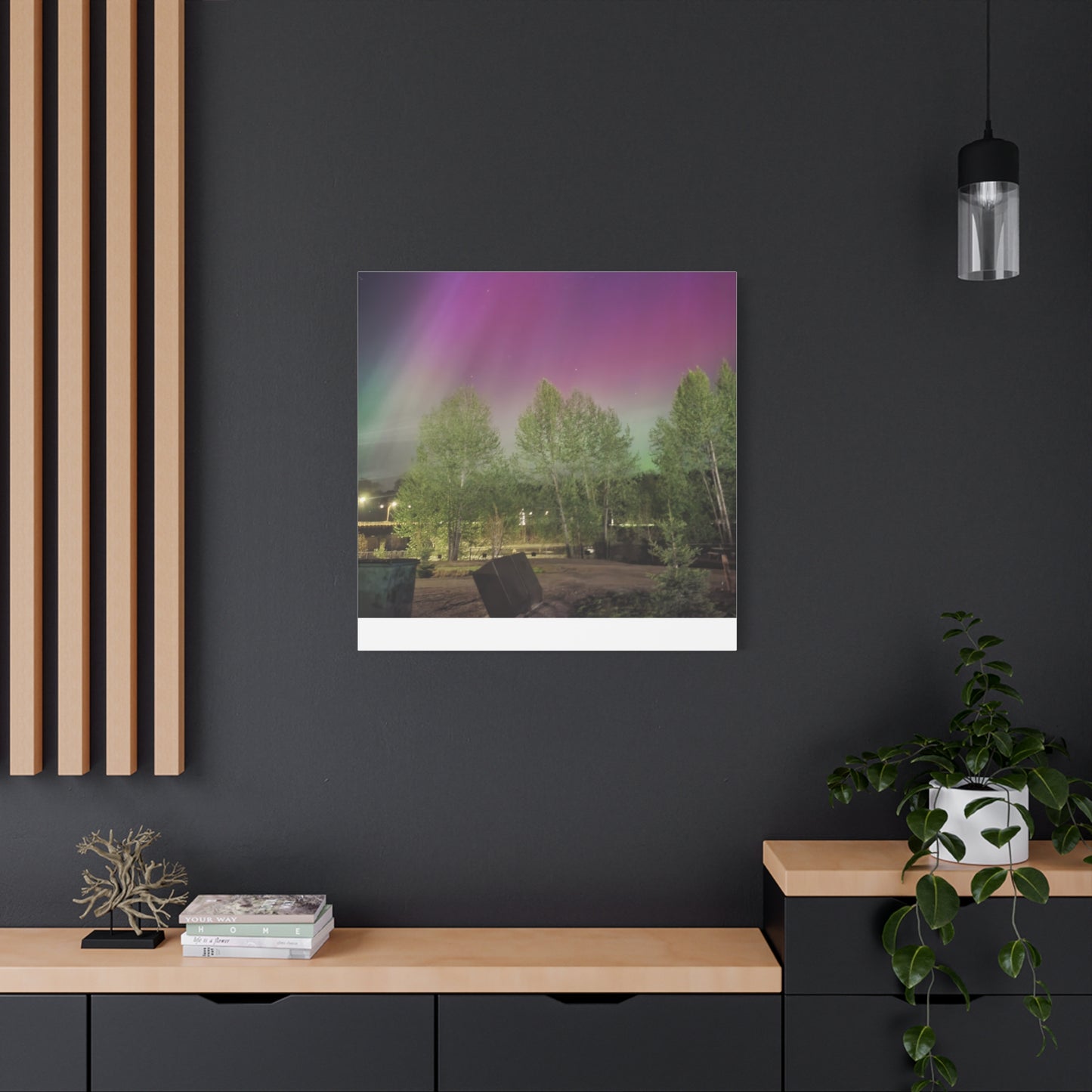 Quesnel BC northern lights 2 Matte Canvas