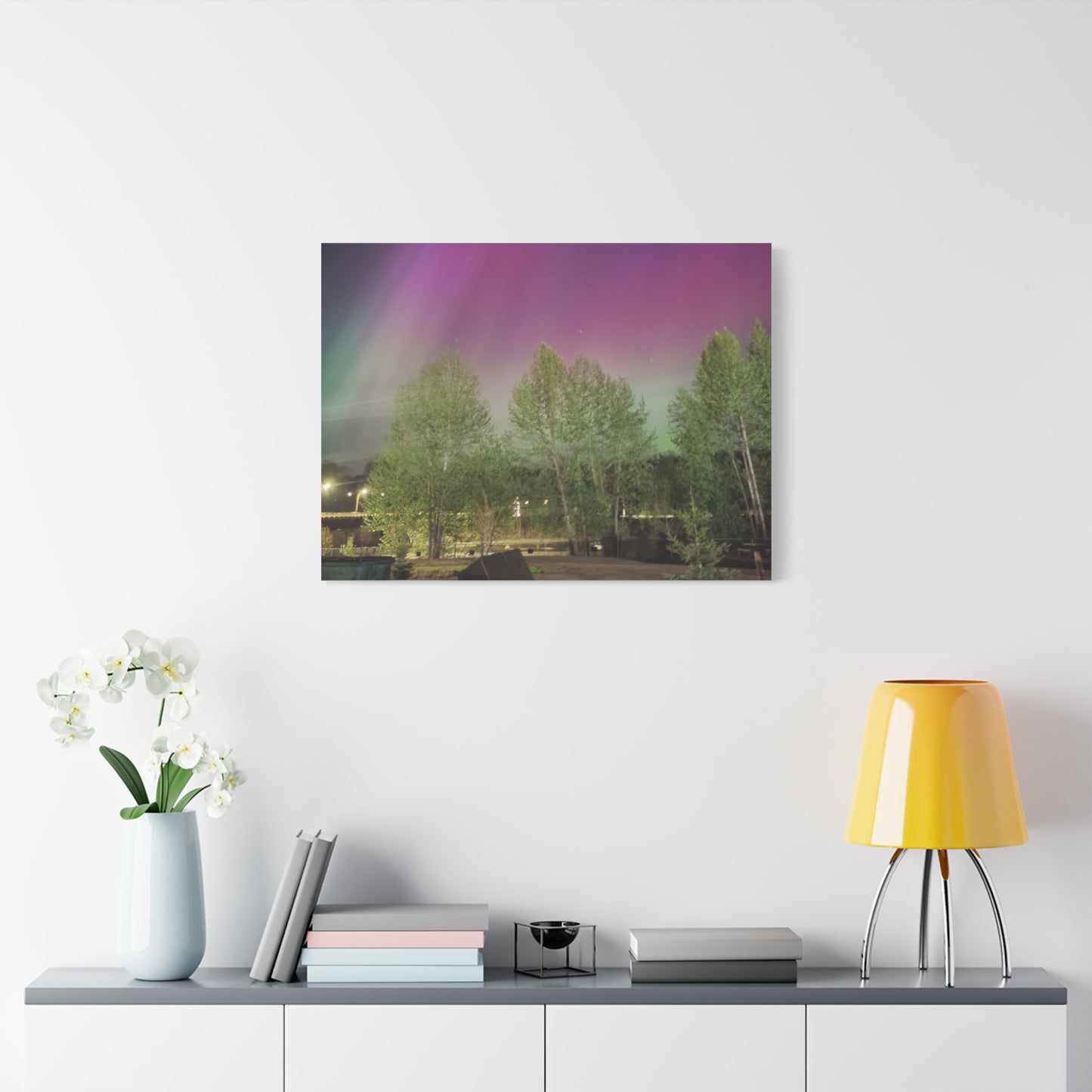 Quesnel BC northern lights 2 Matte Canvas
