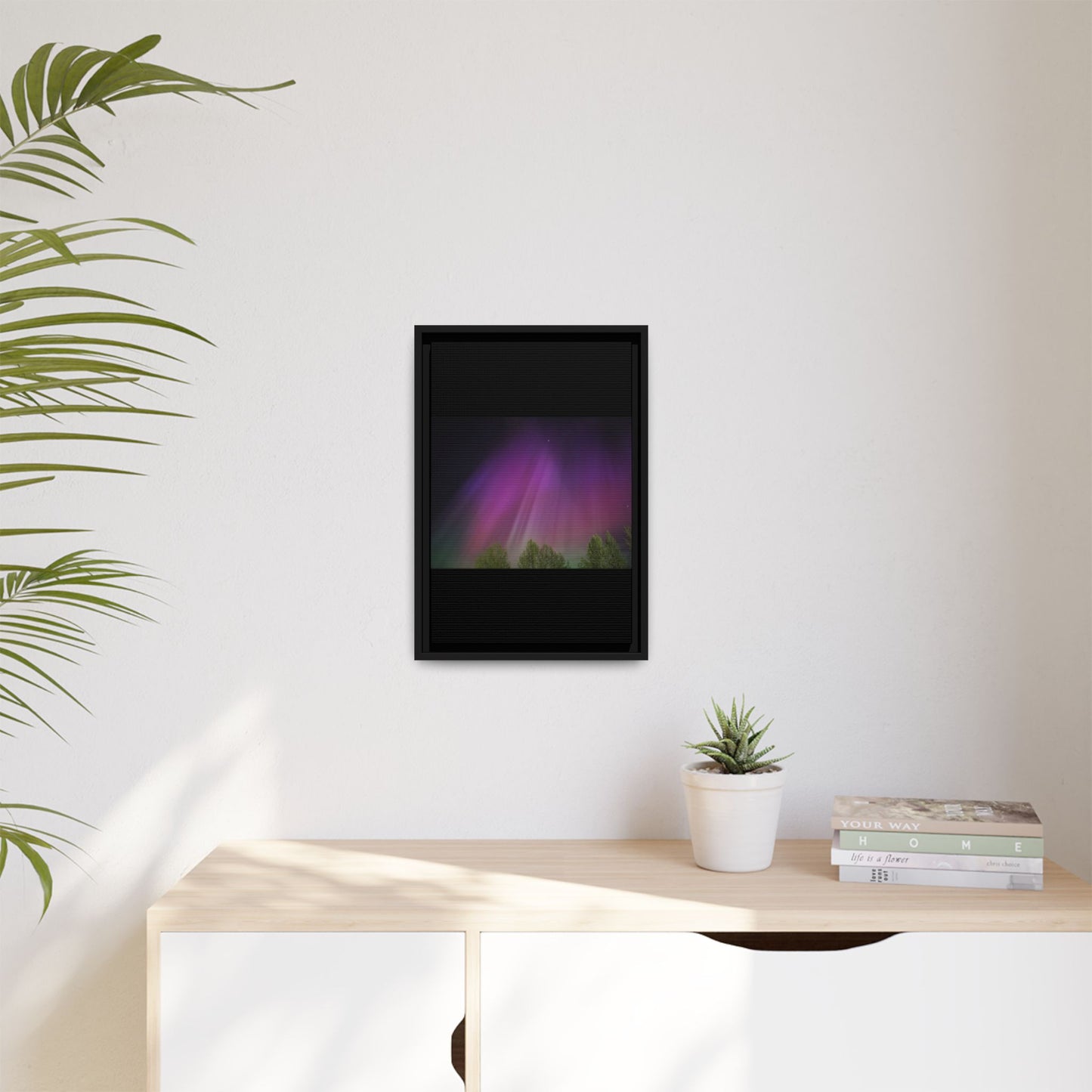 Quesnel BC northern lights Matte Canvas,