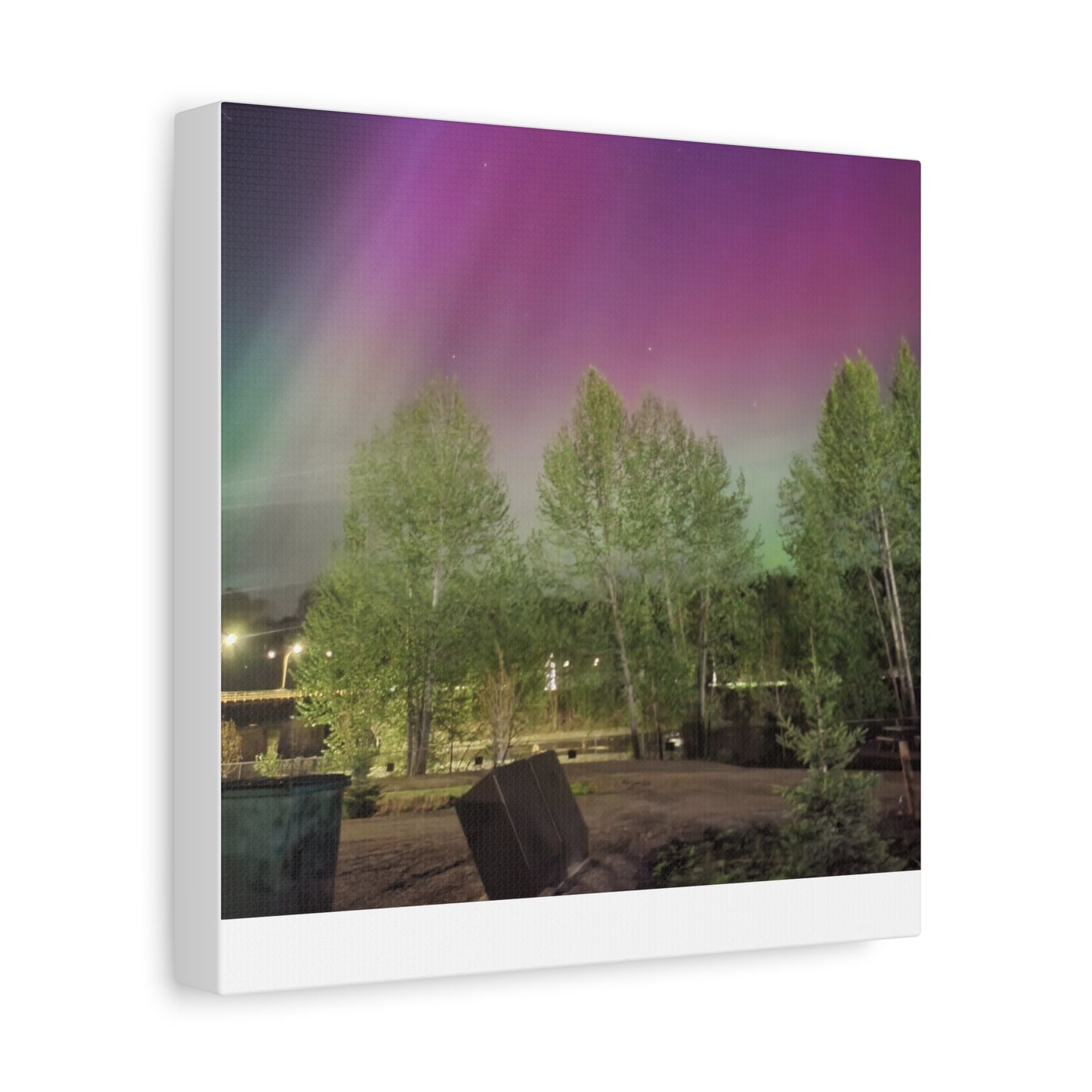 Quesnel BC northern lights 2 Matte Canvas