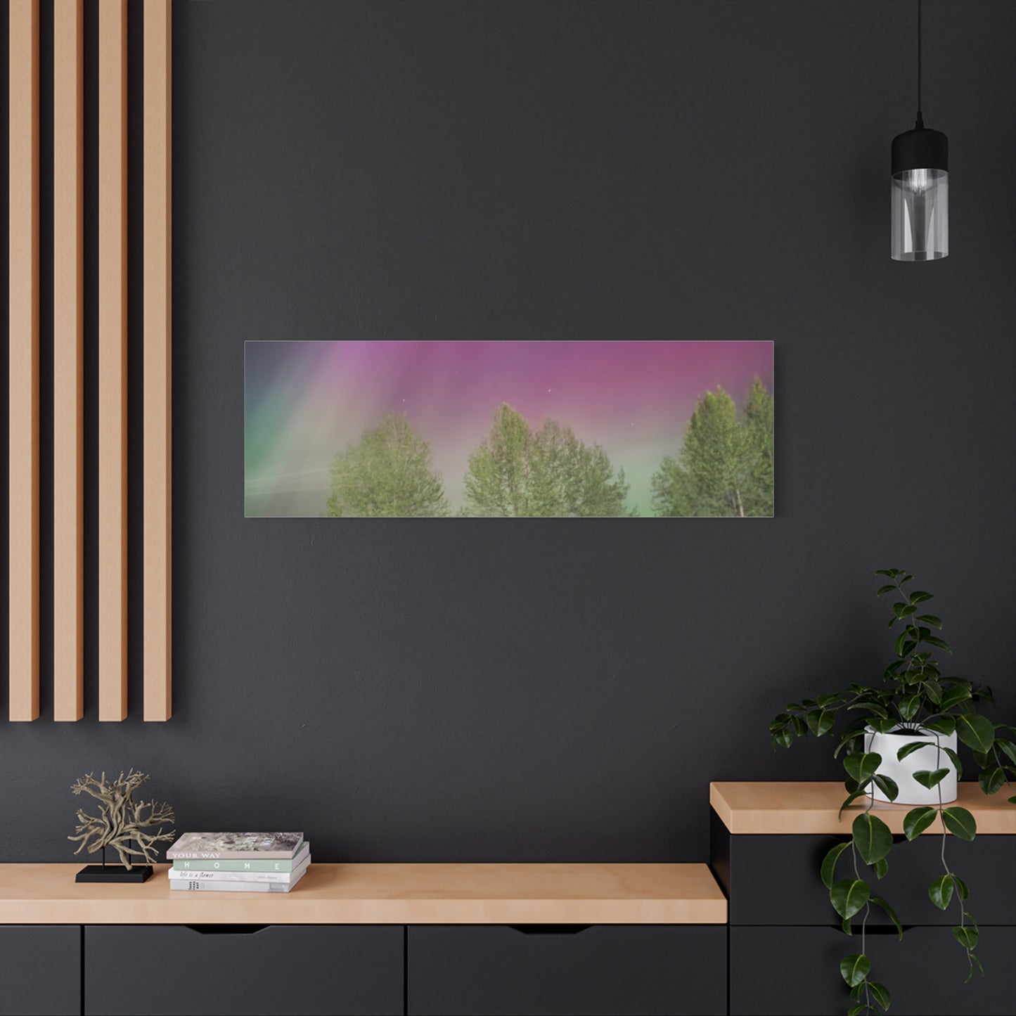 Quesnel BC northern lights 2 Matte Canvas