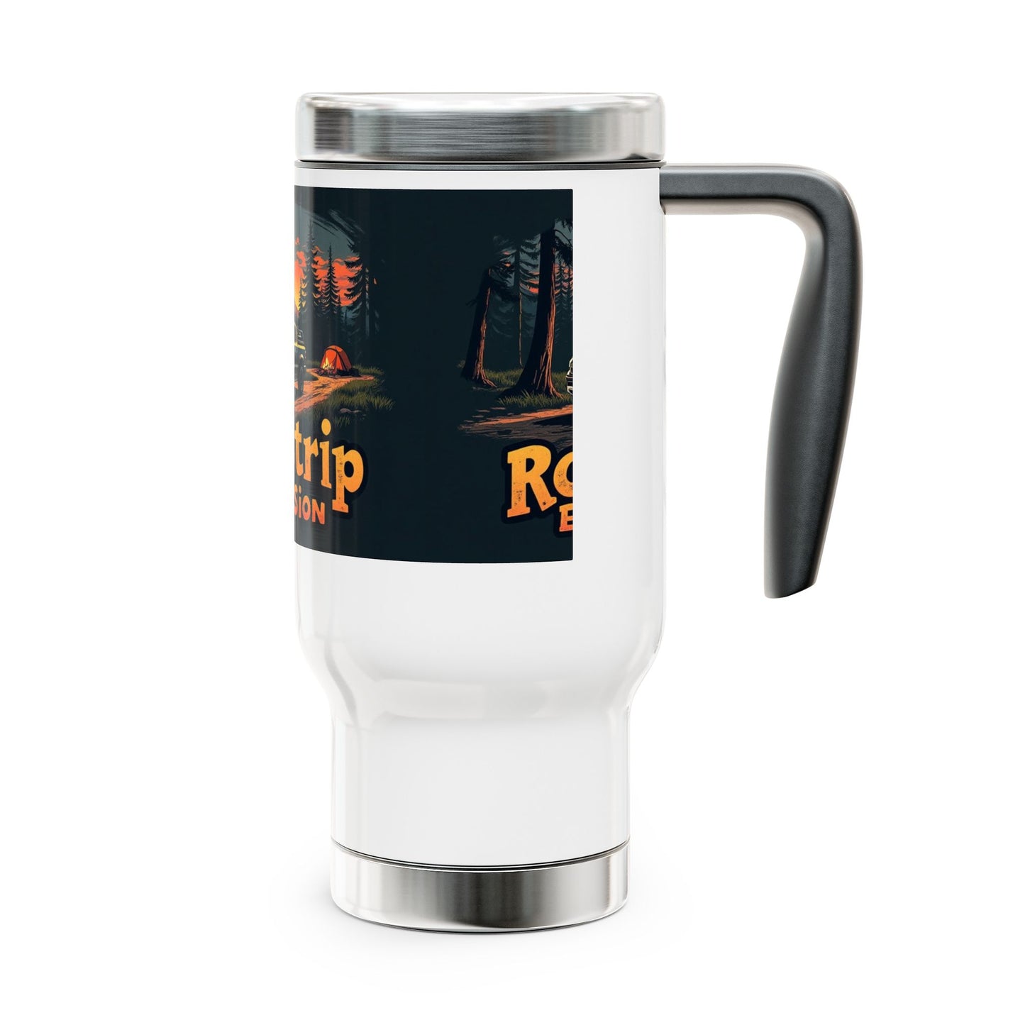 Roadtrip excursion Stainless Steel Travel Mug with Handle, 14oz