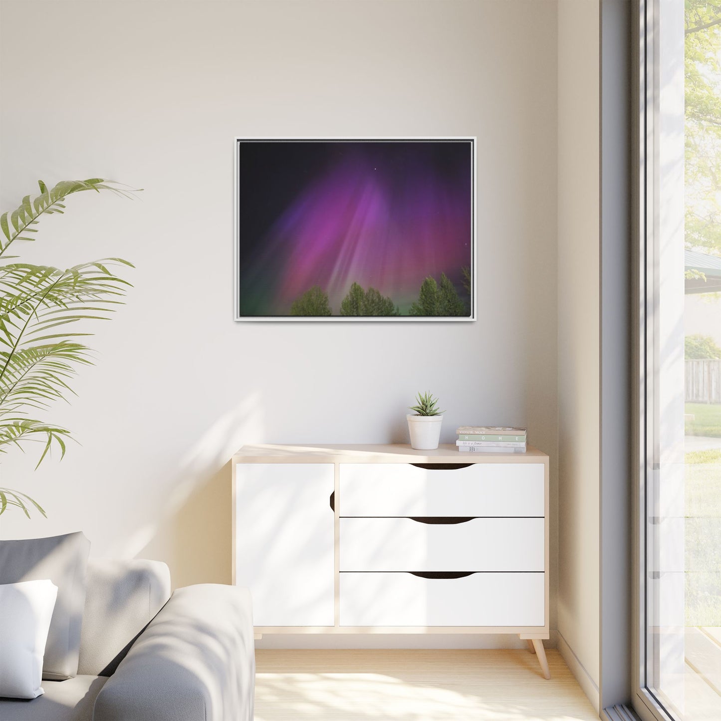 Quesnel BC northern lights Matte Canvas,