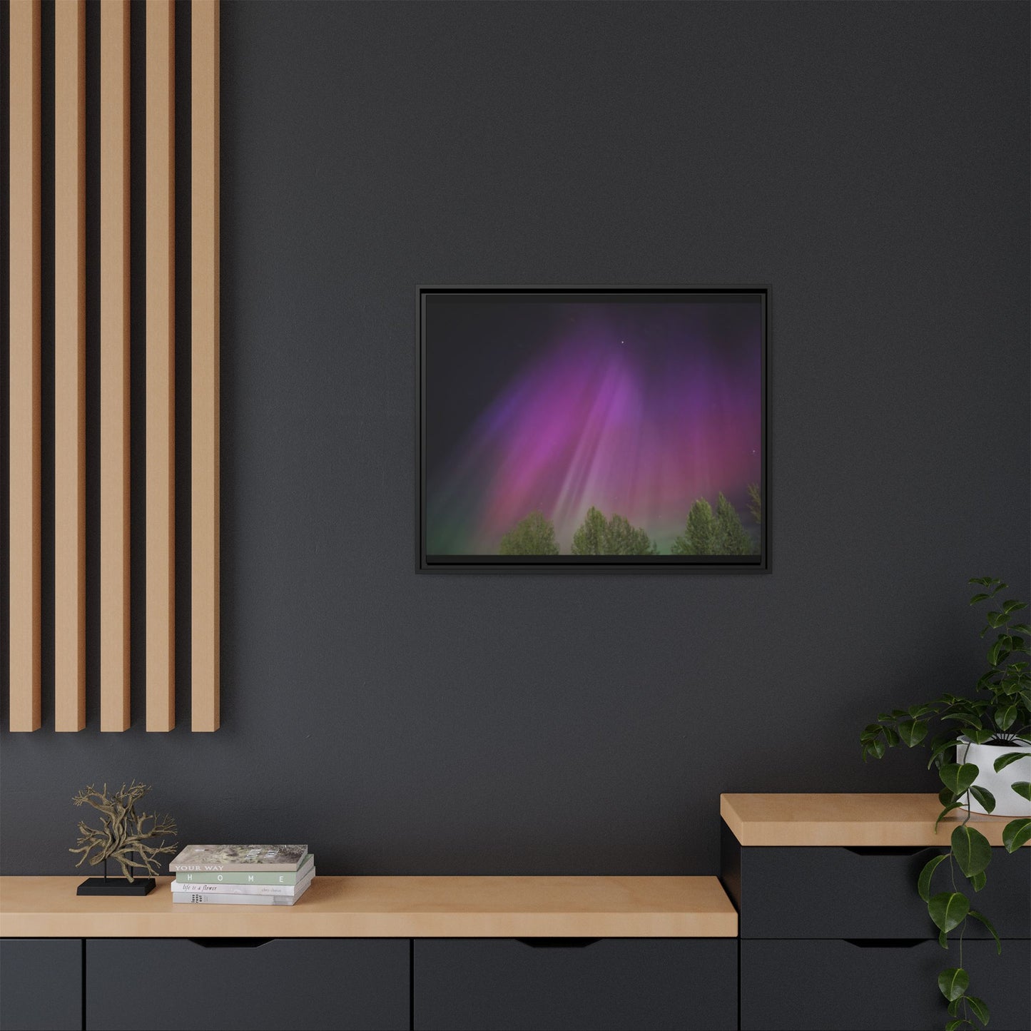Quesnel BC northern lights Matte Canvas,