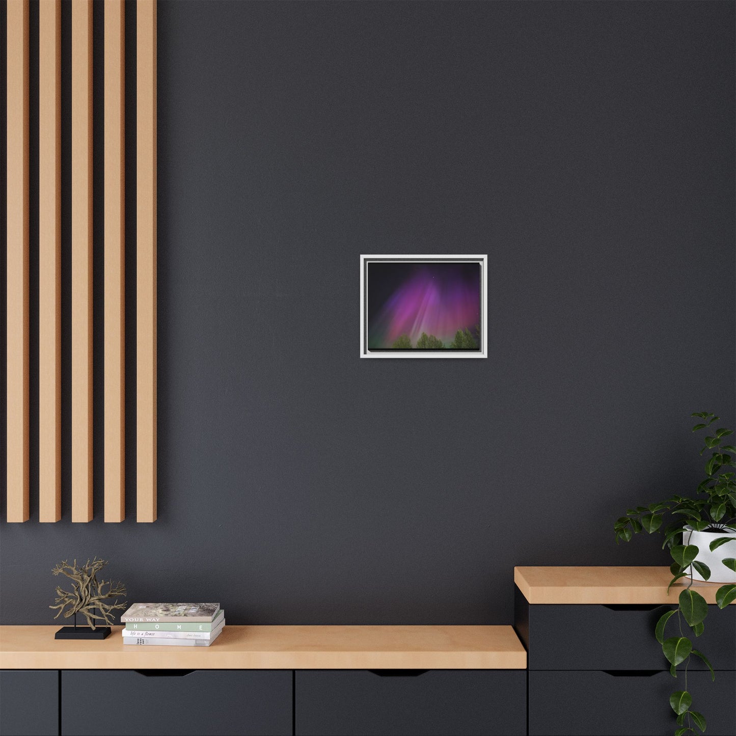 Quesnel BC northern lights Matte Canvas,