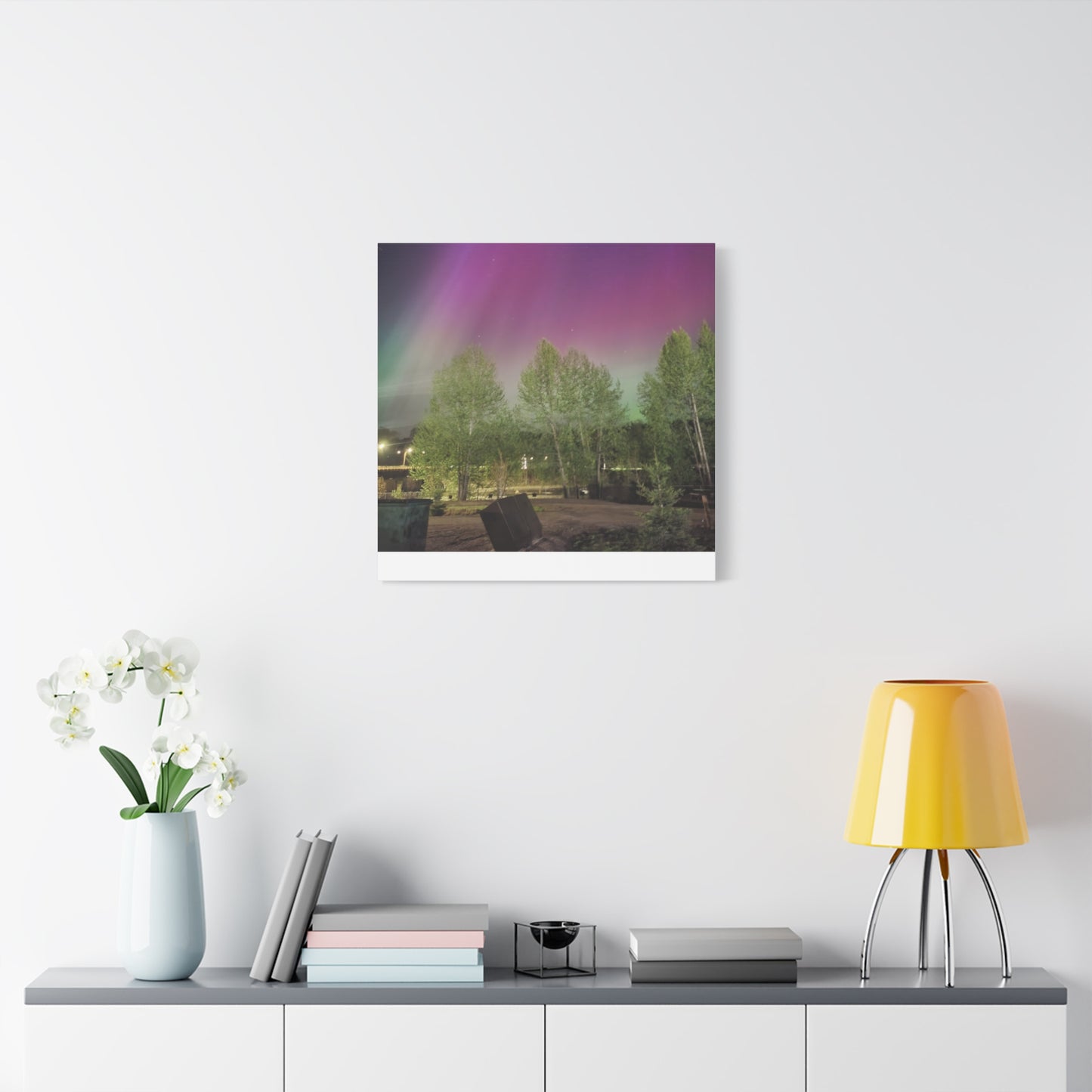 Quesnel BC northern lights 2 Matte Canvas