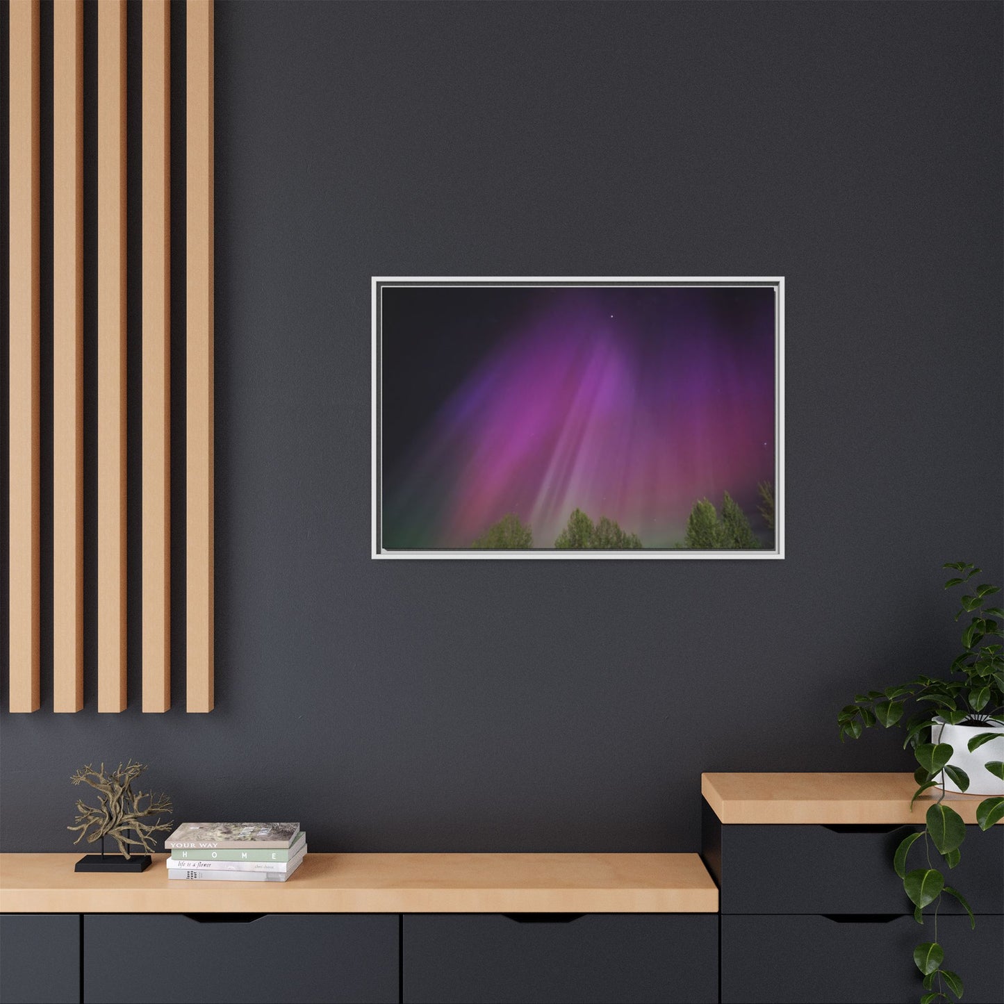 Quesnel BC northern lights Matte Canvas,