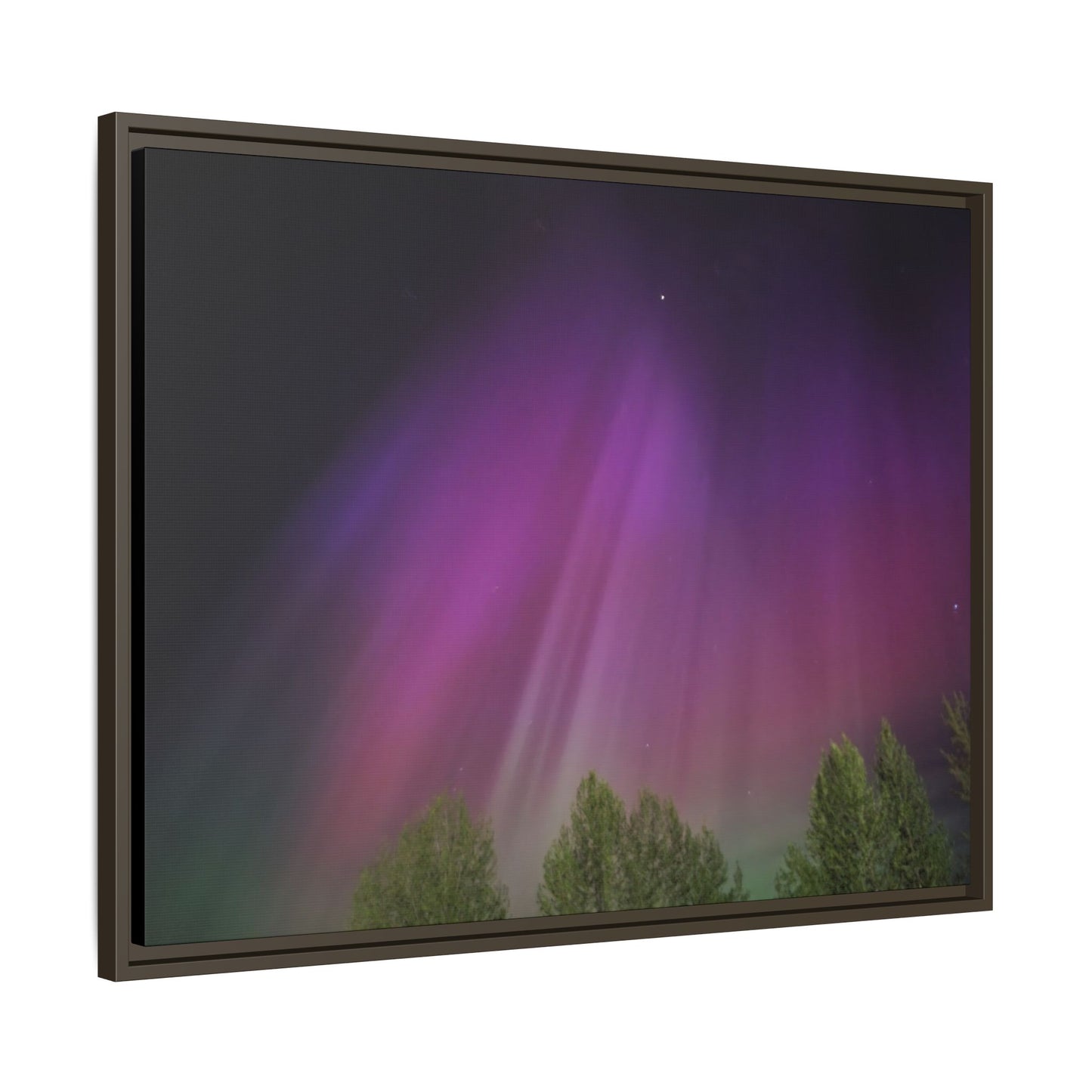 Quesnel BC northern lights Matte Canvas,