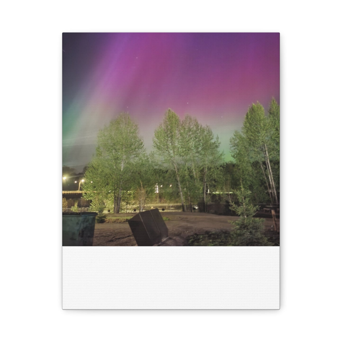Quesnel BC northern lights 2 Matte Canvas