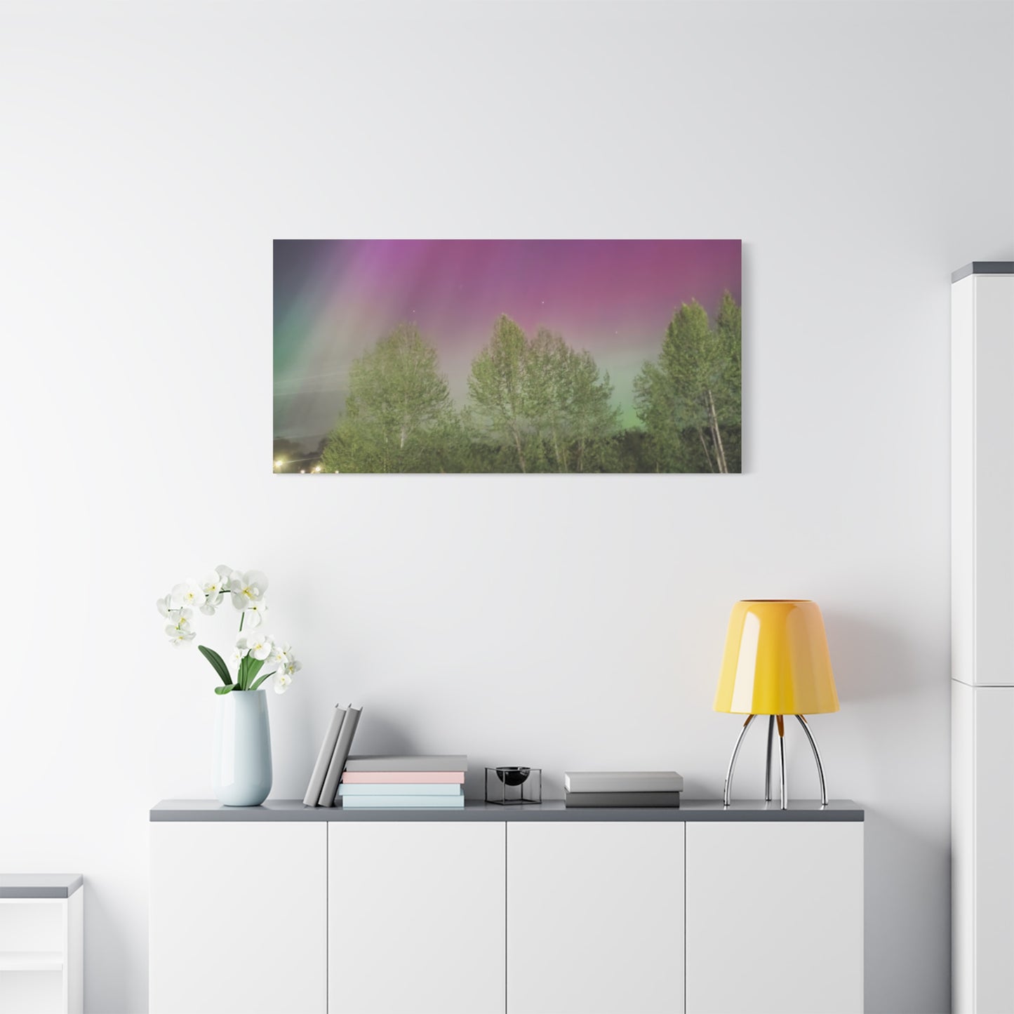 Quesnel BC northern lights 2 Matte Canvas