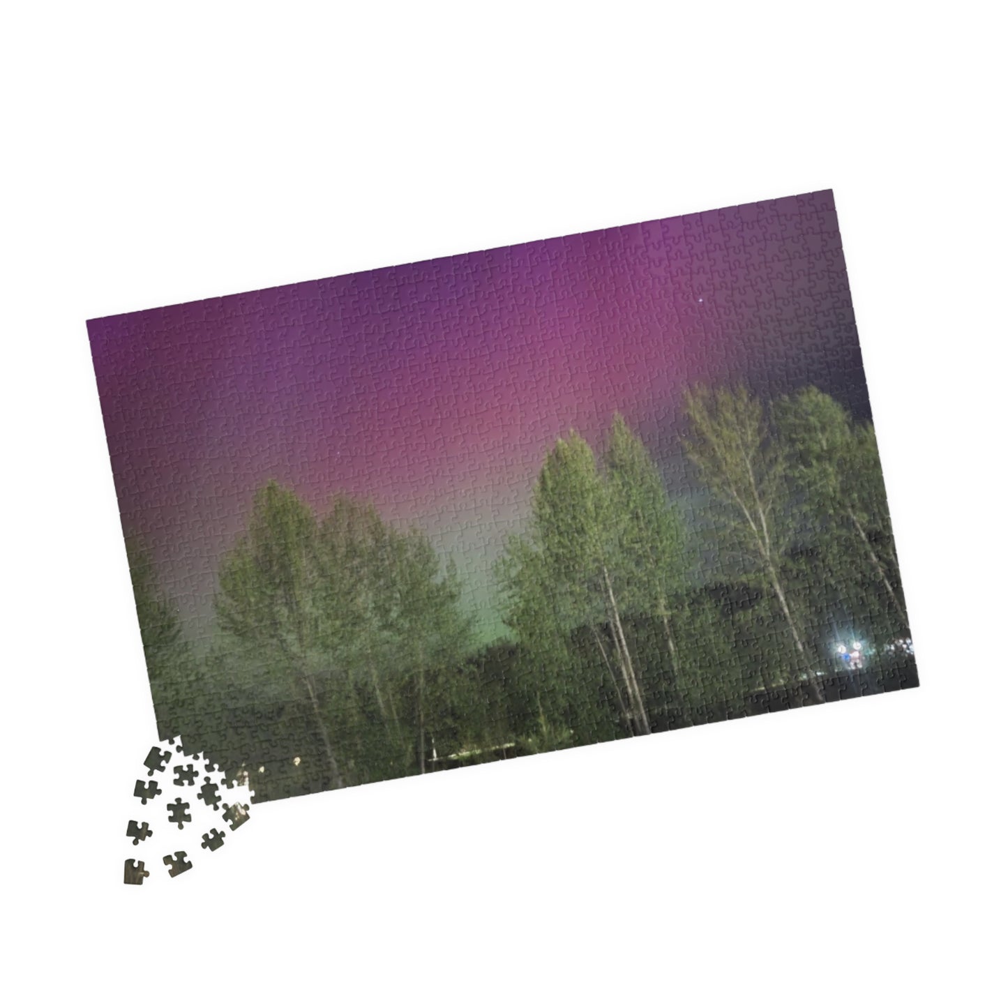 northern lights Quesnel BC Puzzle (110, 252, 520, 1014-piece)
