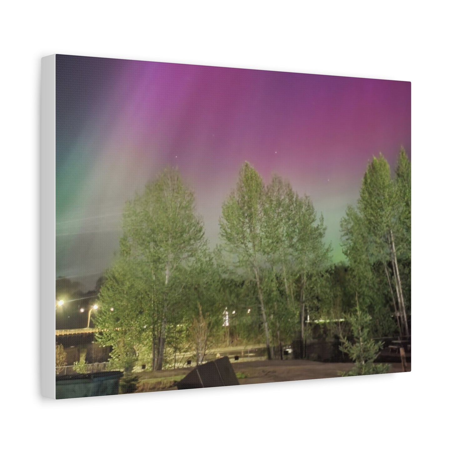Quesnel BC northern lights 2 Matte Canvas