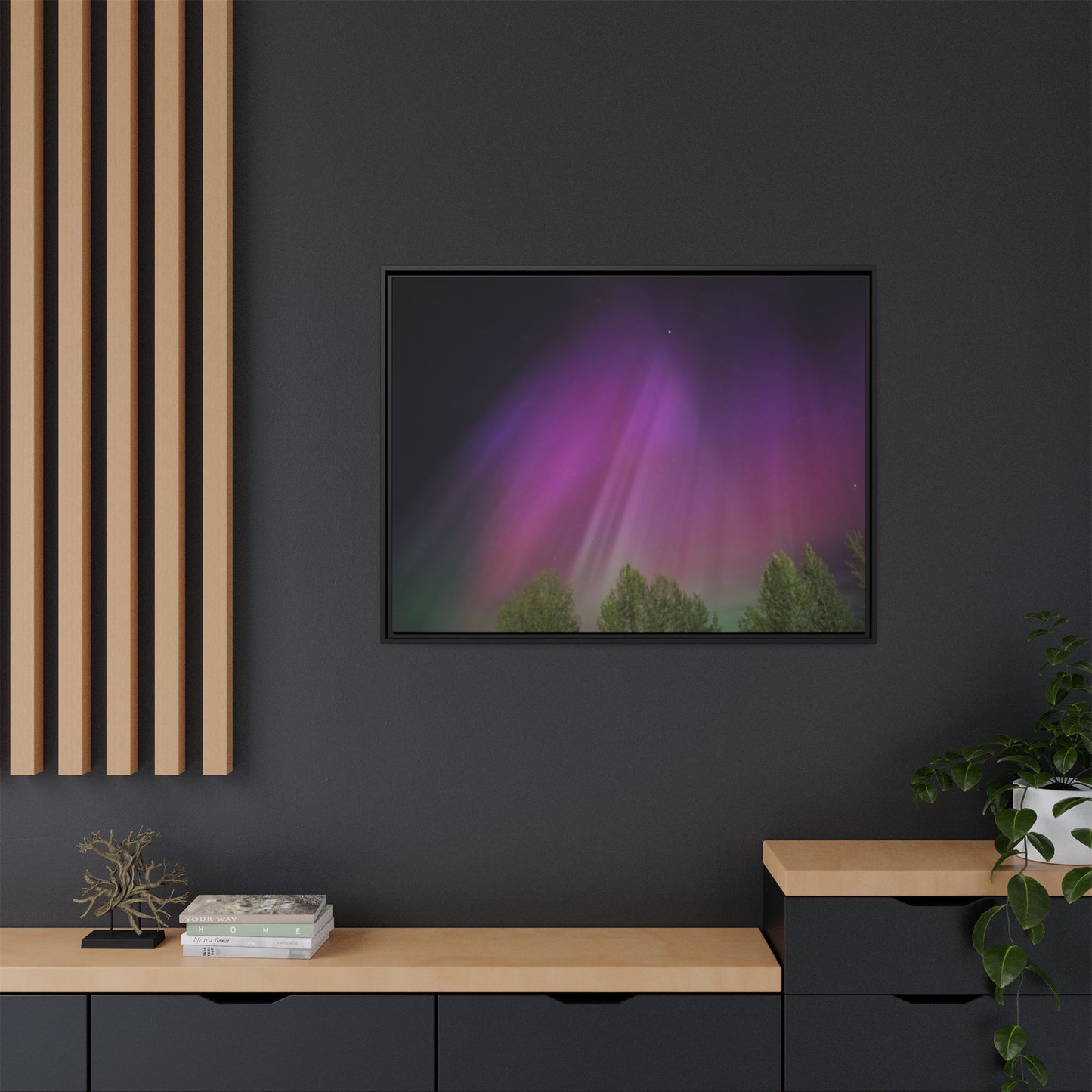 Quesnel BC northern lights Matte Canvas,