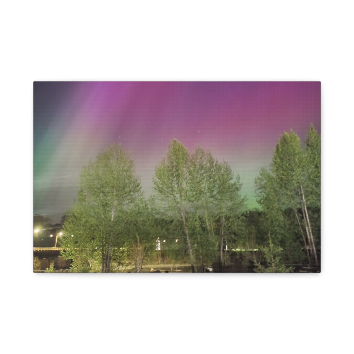 Quesnel BC northern lights 2 Matte Canvas