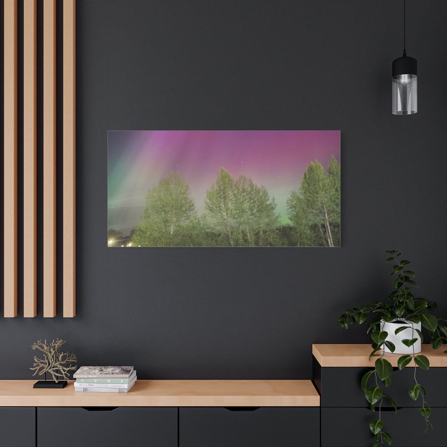 Quesnel BC northern lights 2 Matte Canvas