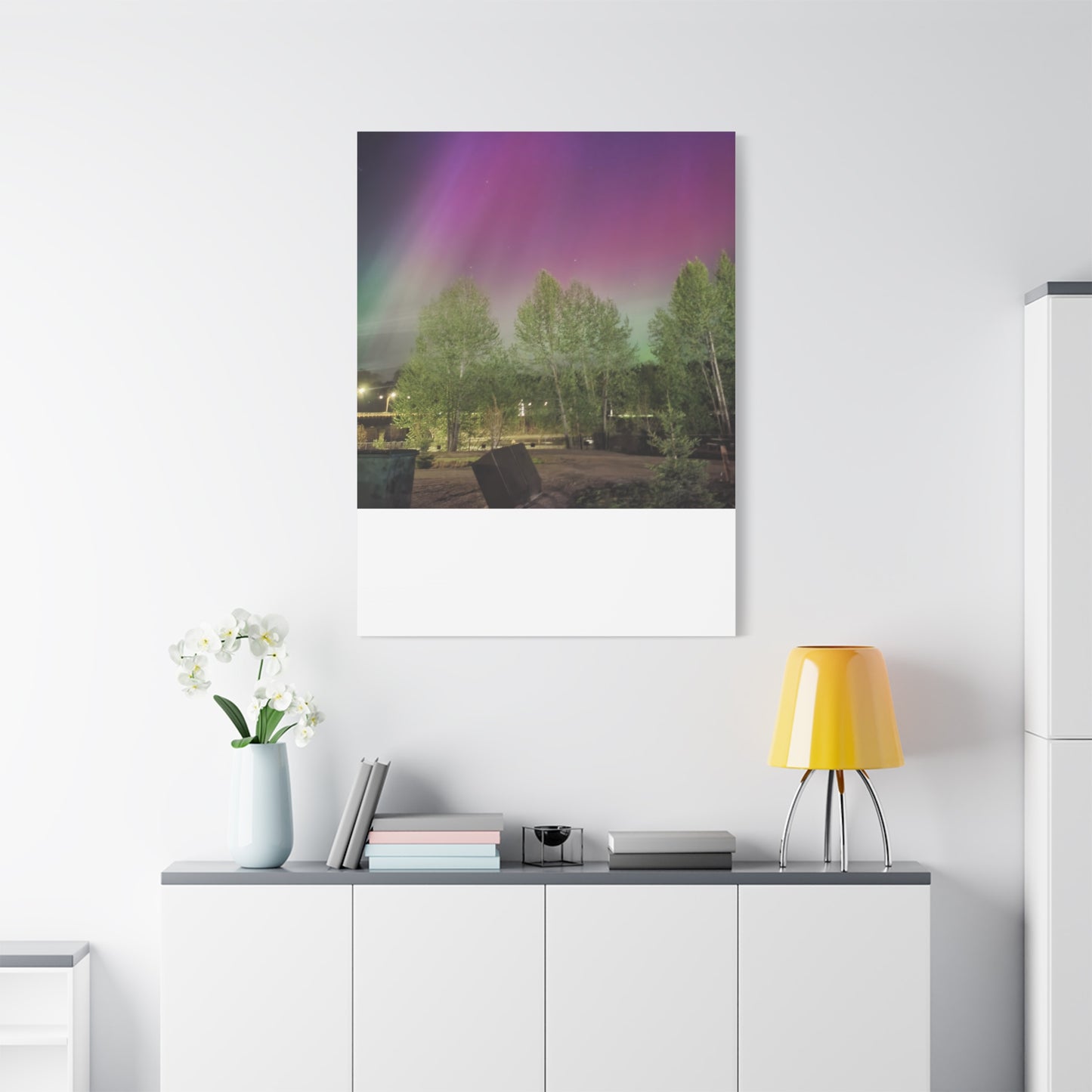 Quesnel BC northern lights 2 Matte Canvas