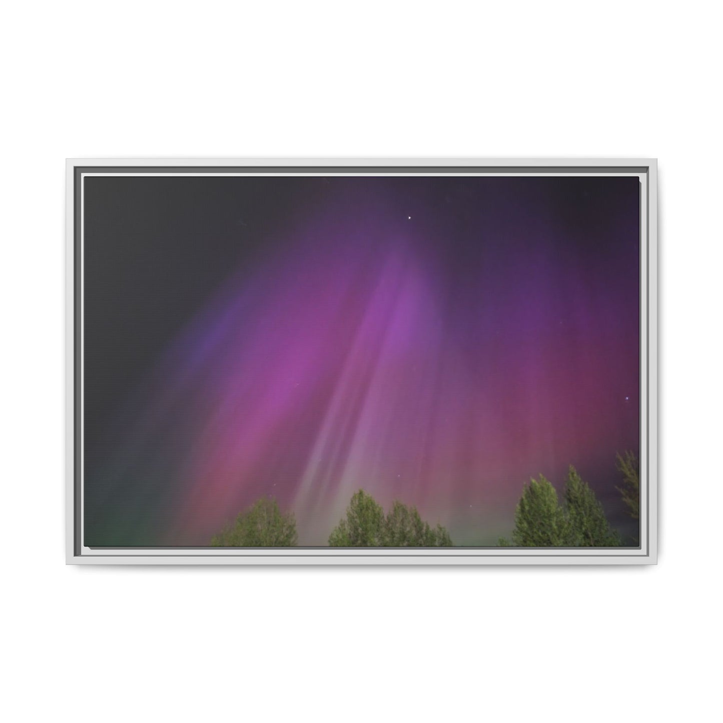 Quesnel BC northern lights Matte Canvas,
