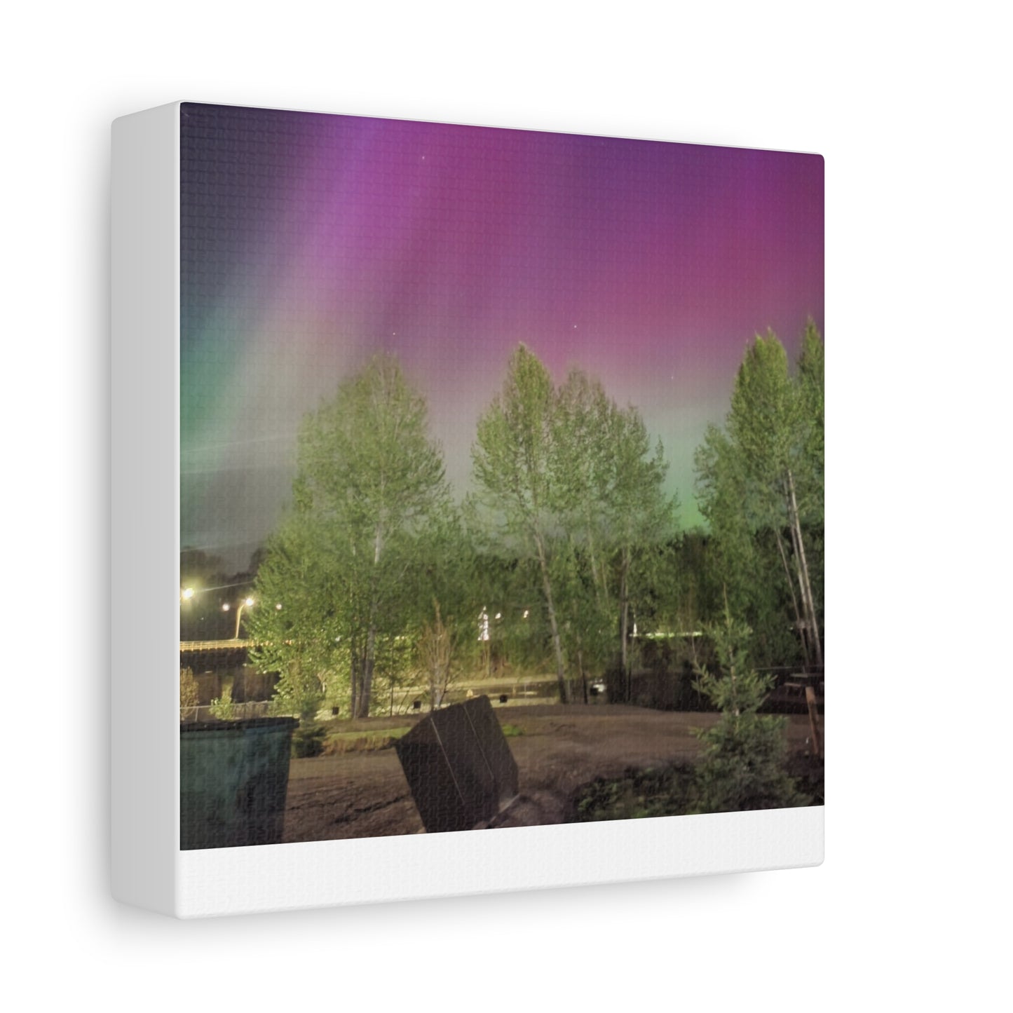 Quesnel BC northern lights 2 Matte Canvas