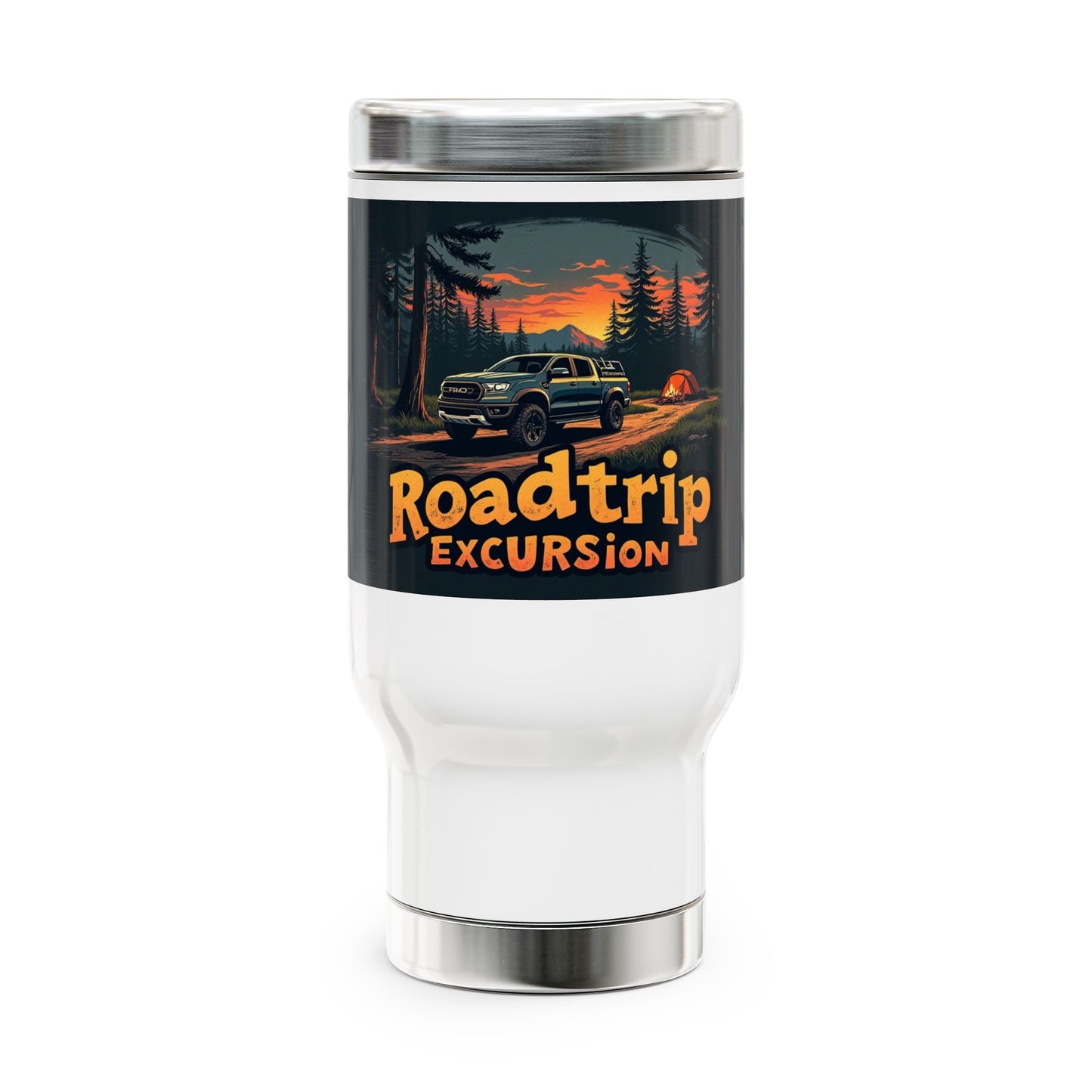 Roadtrip excursion Stainless Steel Travel Mug with Handle, 14oz