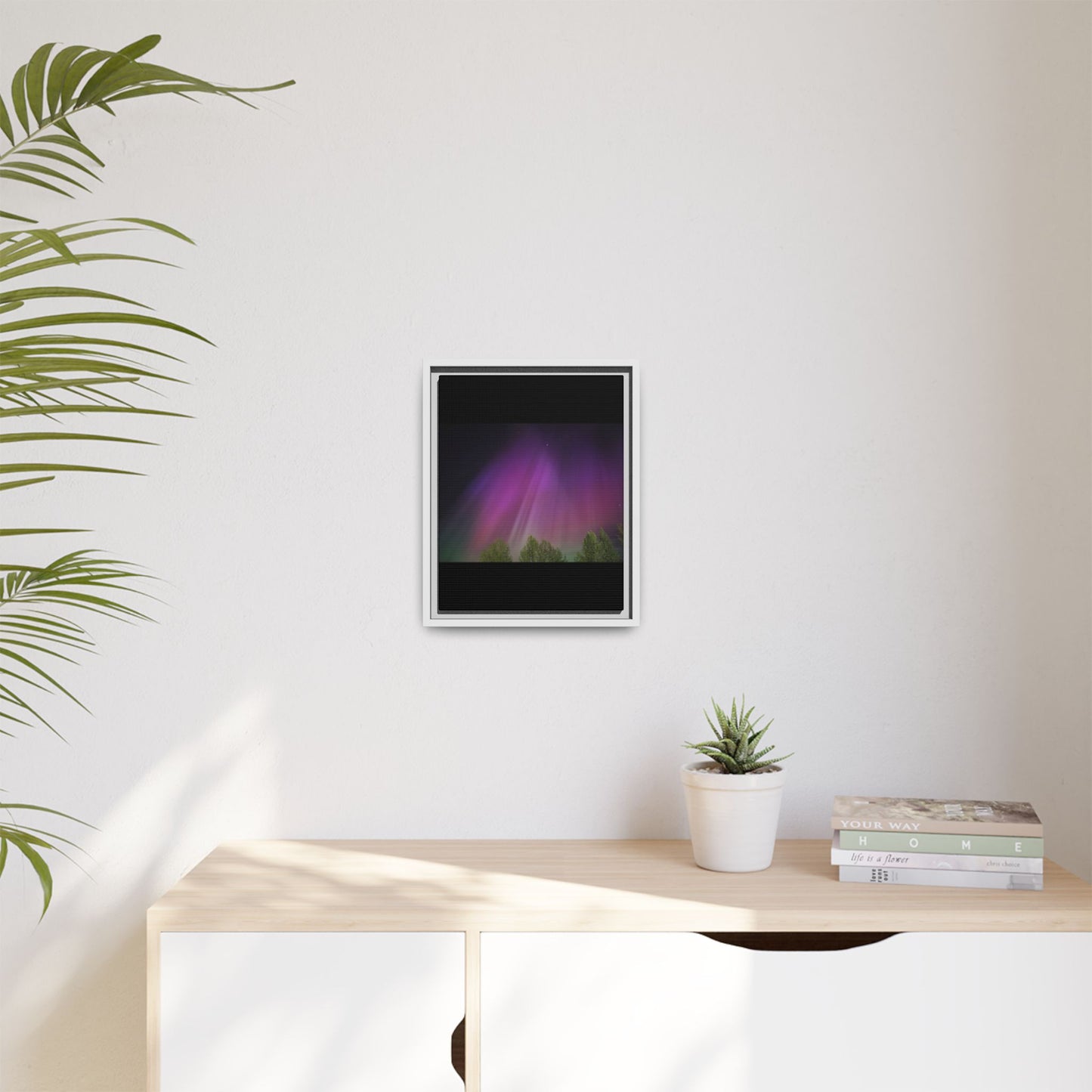Quesnel BC northern lights Matte Canvas,