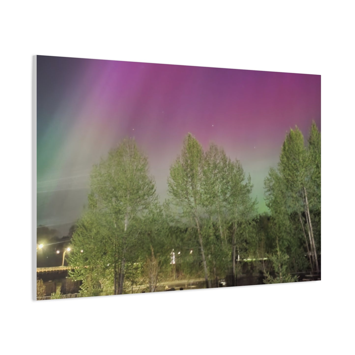 Quesnel BC northern lights 2 Matte Canvas