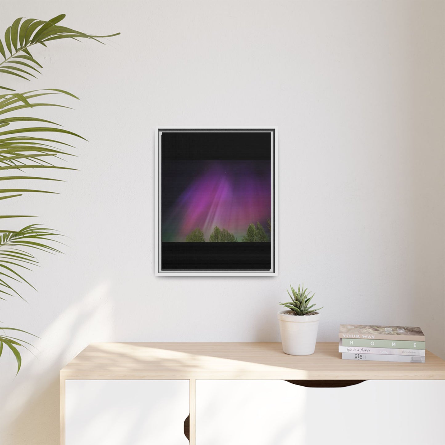 Quesnel BC northern lights Matte Canvas,