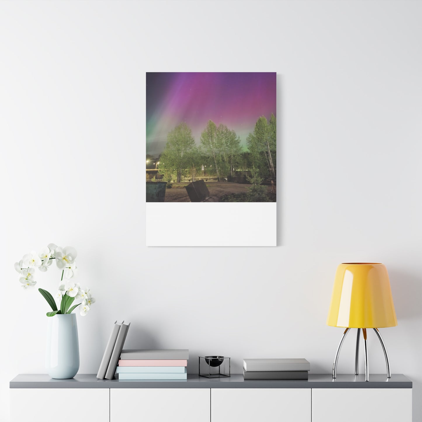 Quesnel BC northern lights 2 Matte Canvas