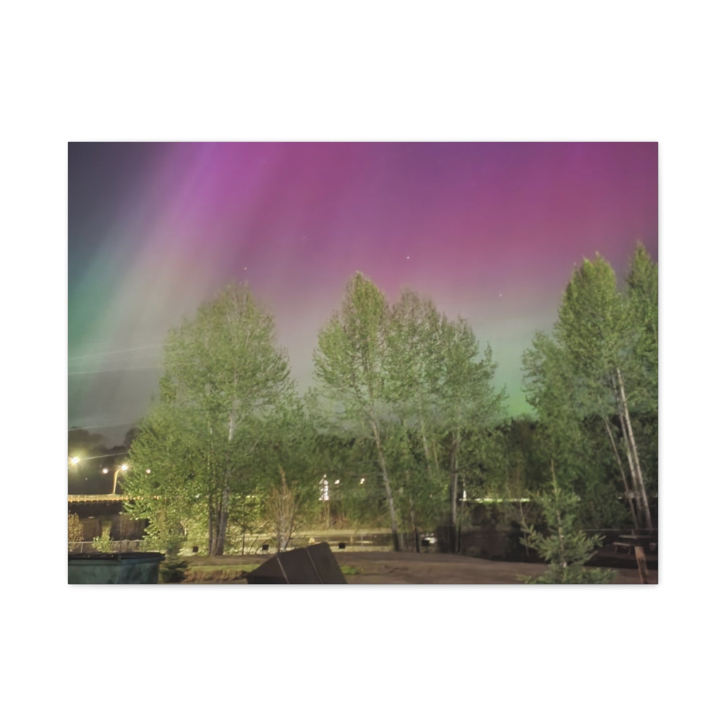 Quesnel BC northern lights 2 Matte Canvas