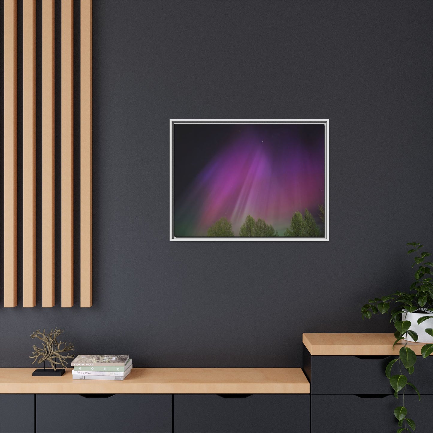 Quesnel BC northern lights Matte Canvas,