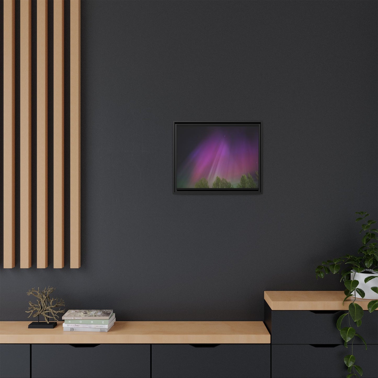 Quesnel BC northern lights Matte Canvas,