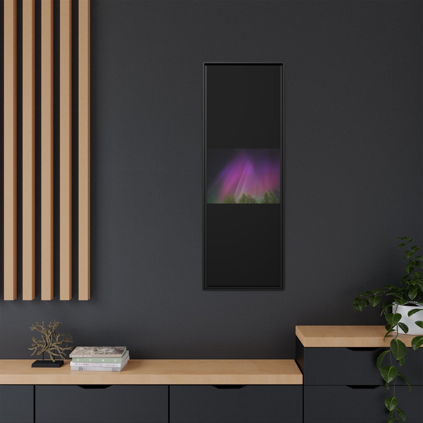 Quesnel BC northern lights Matte Canvas,