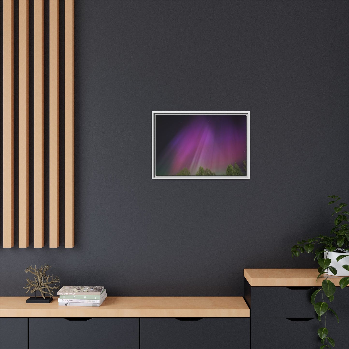 Quesnel BC northern lights Matte Canvas,