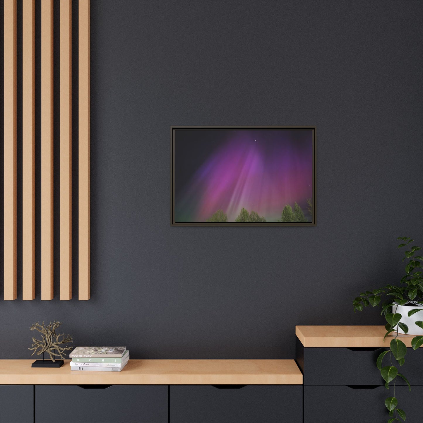 Quesnel BC northern lights Matte Canvas,