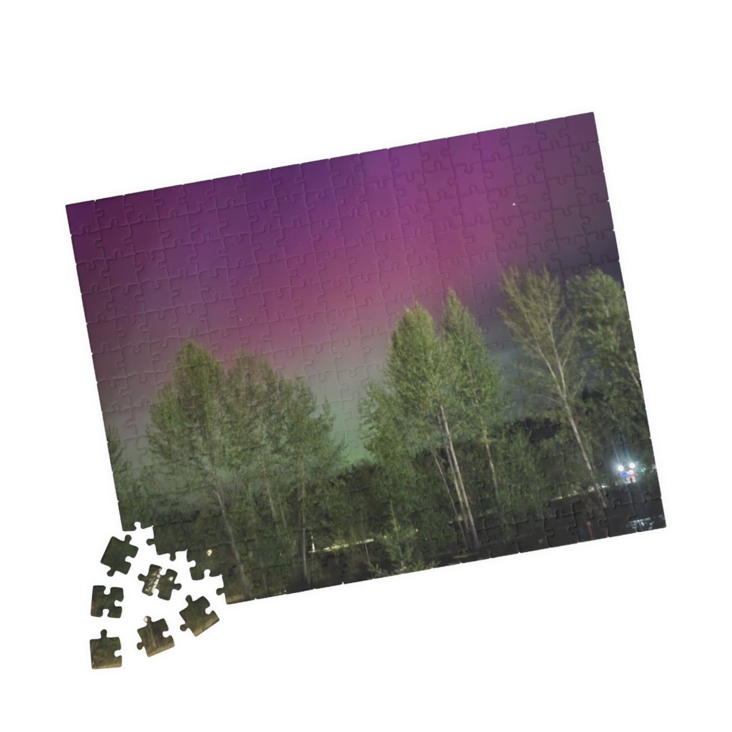 northern lights Quesnel BC Puzzle (110, 252, 520, 1014-piece)