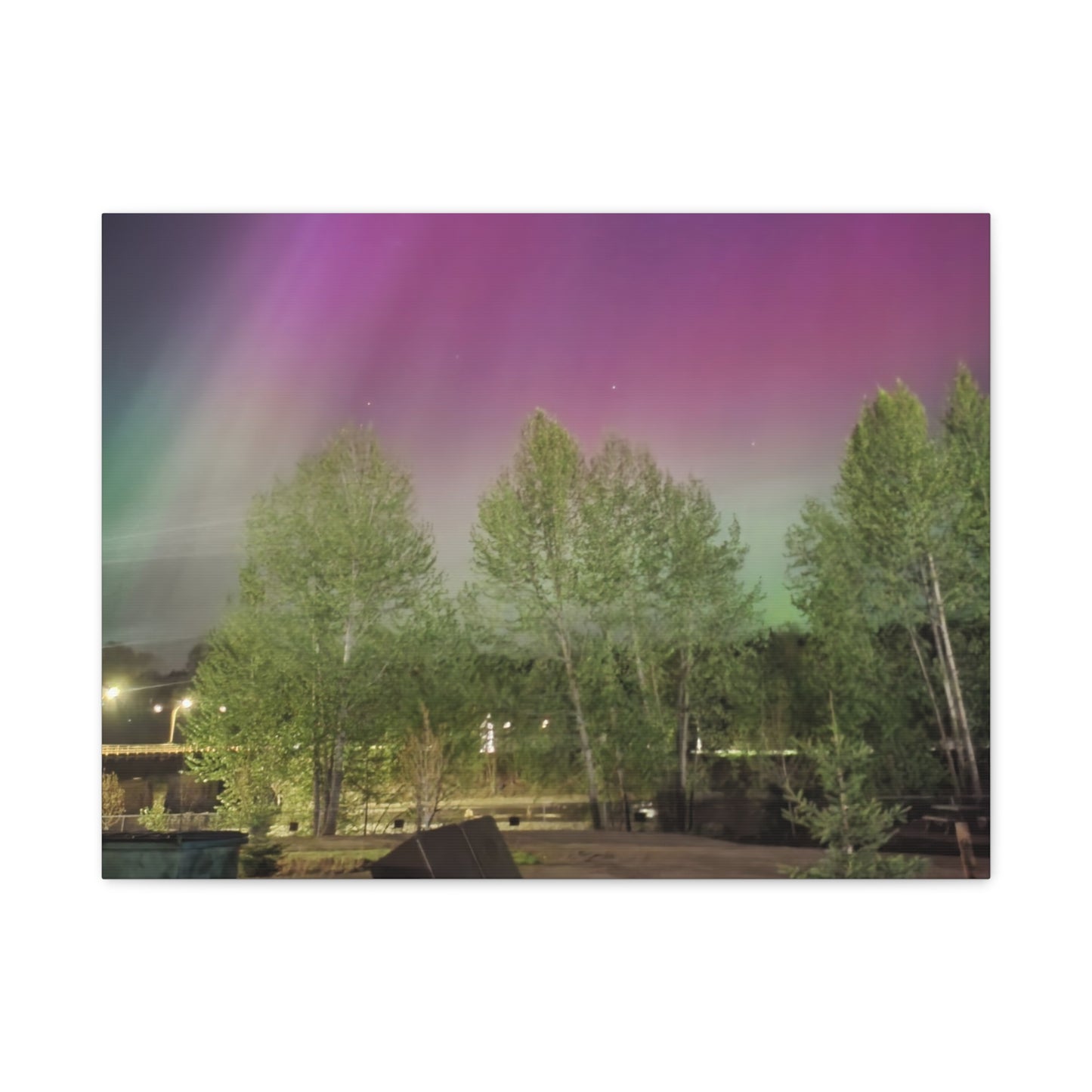 Quesnel BC northern lights 2 Matte Canvas