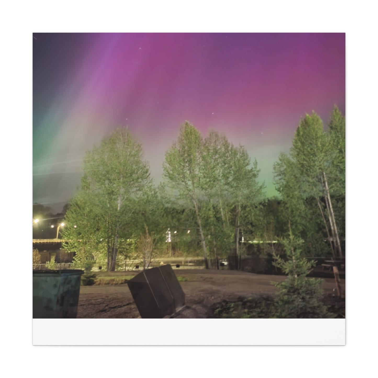 Quesnel BC northern lights 2 Matte Canvas