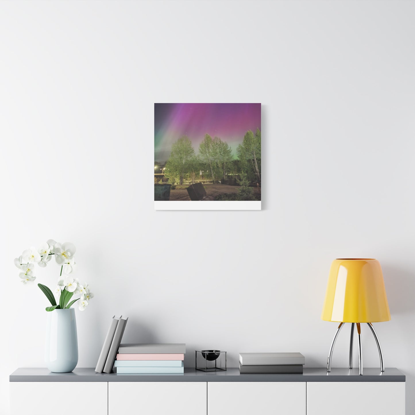 Quesnel BC northern lights 2 Matte Canvas