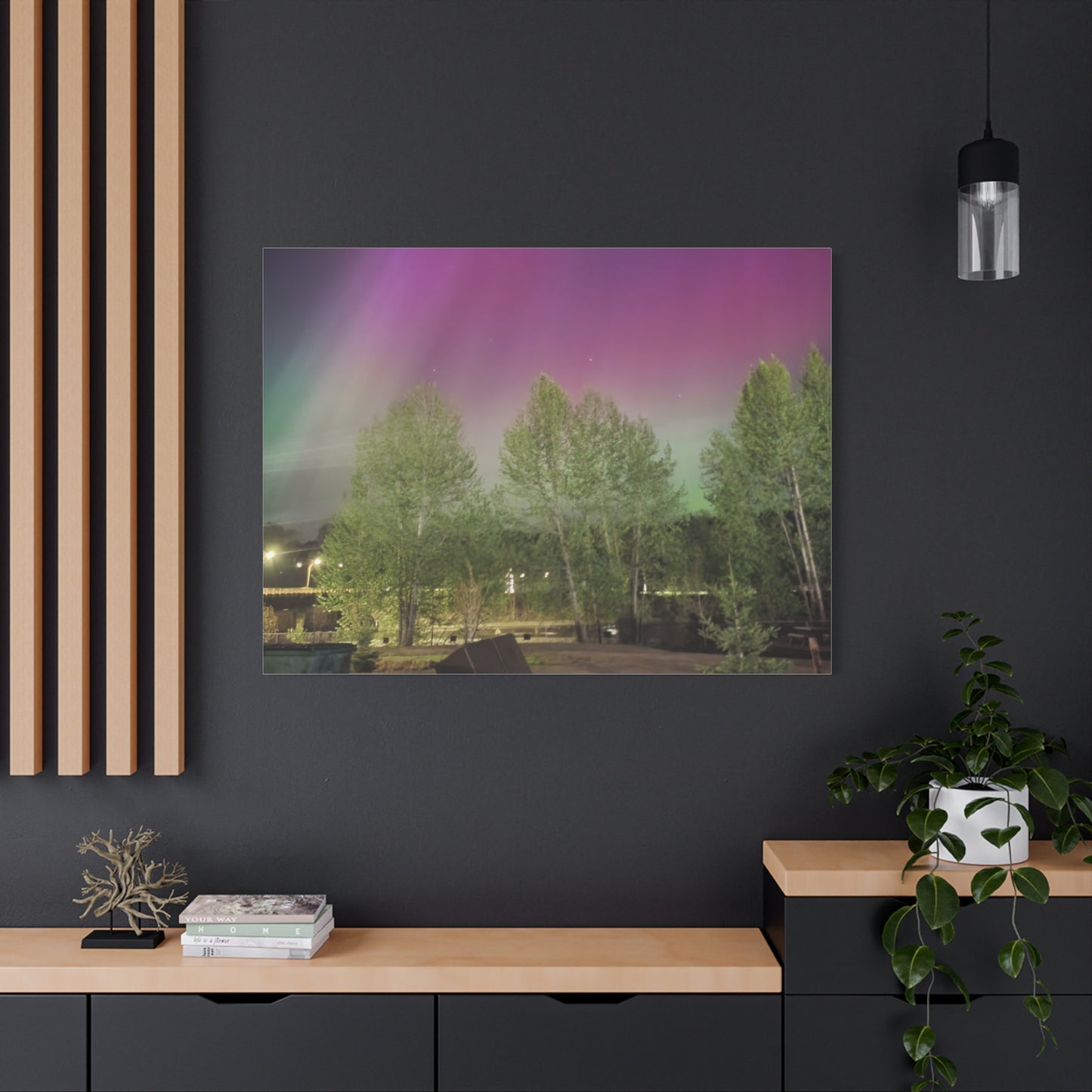 Quesnel BC northern lights 2 Matte Canvas