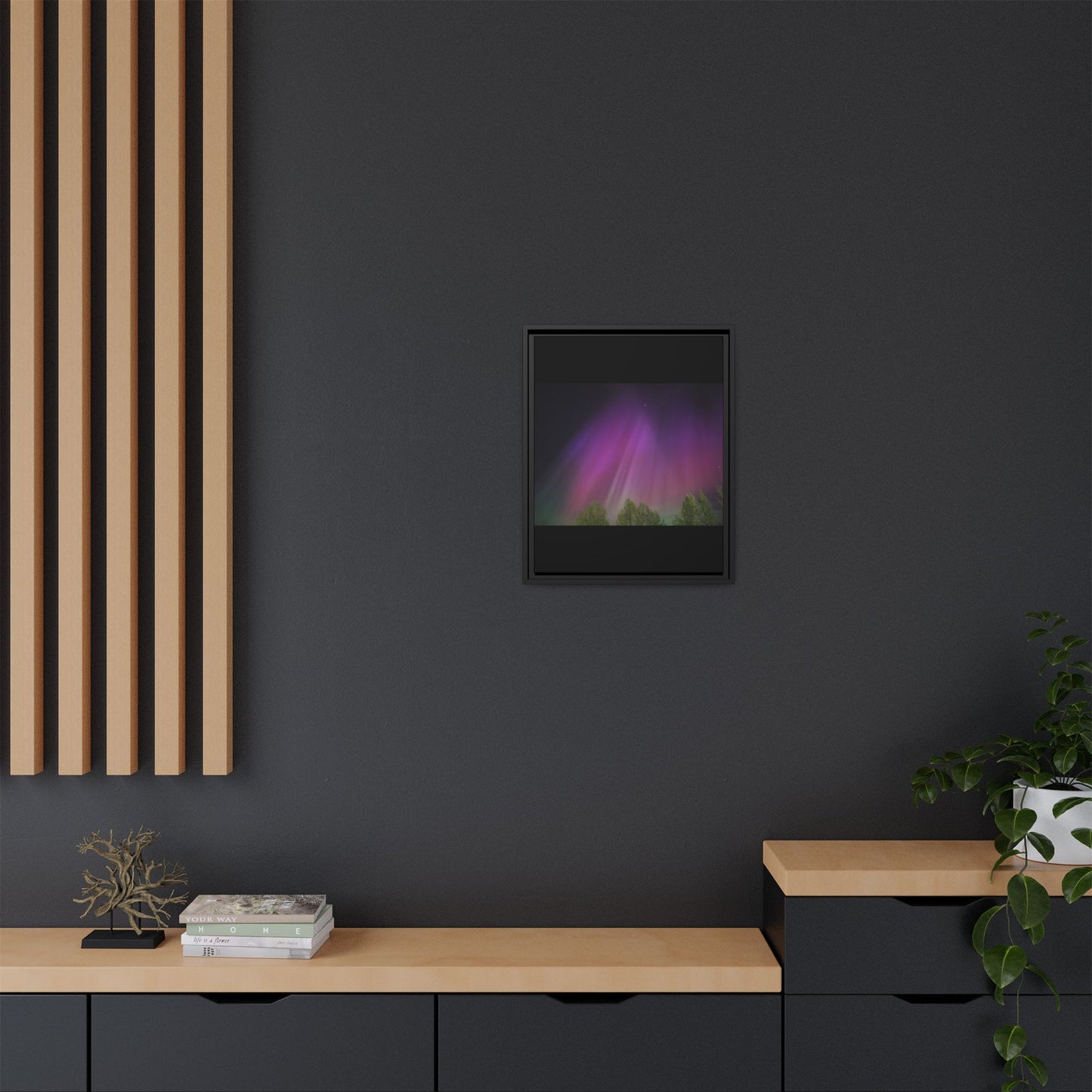 Quesnel BC northern lights Matte Canvas,