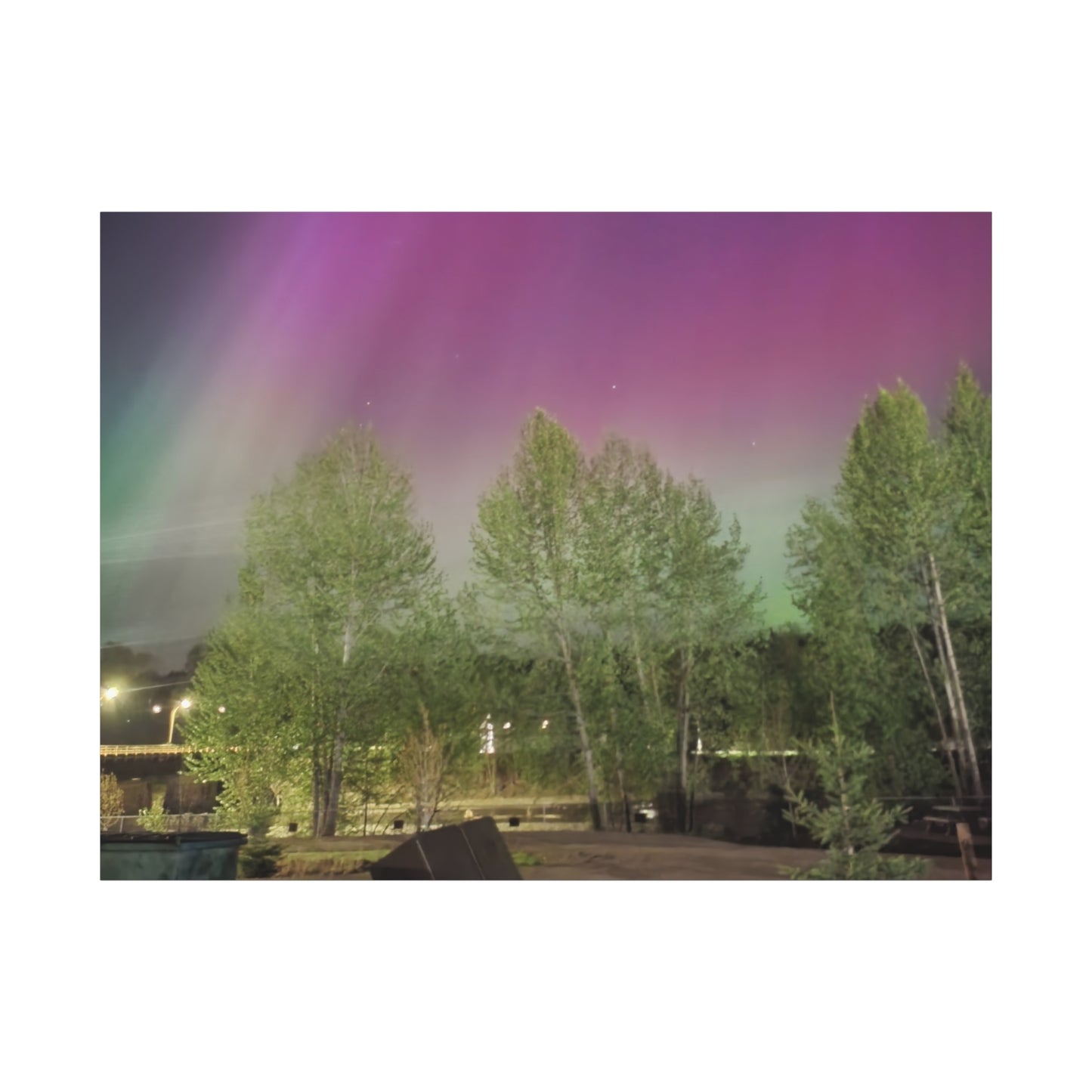 Quesnel BC northern lights 2 Matte Canvas