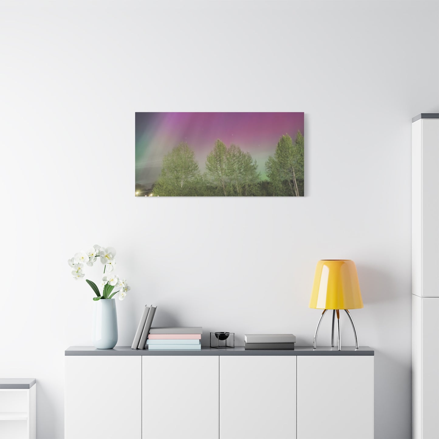Quesnel BC northern lights 2 Matte Canvas